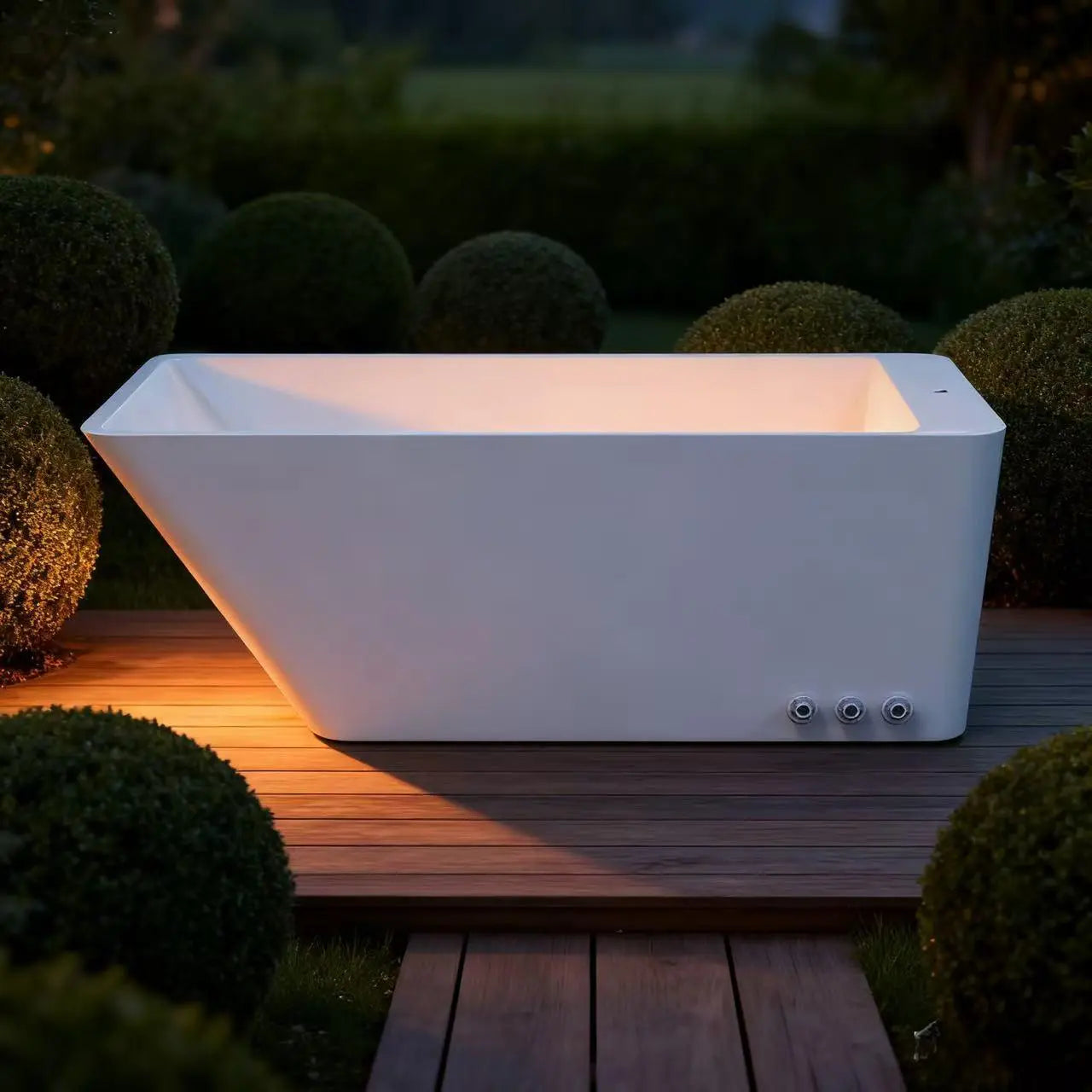 ICE TUB – Rectangular Acrylic Cold Plunge Tub with Chiller for Recovery & Thermal Contrast Therapy