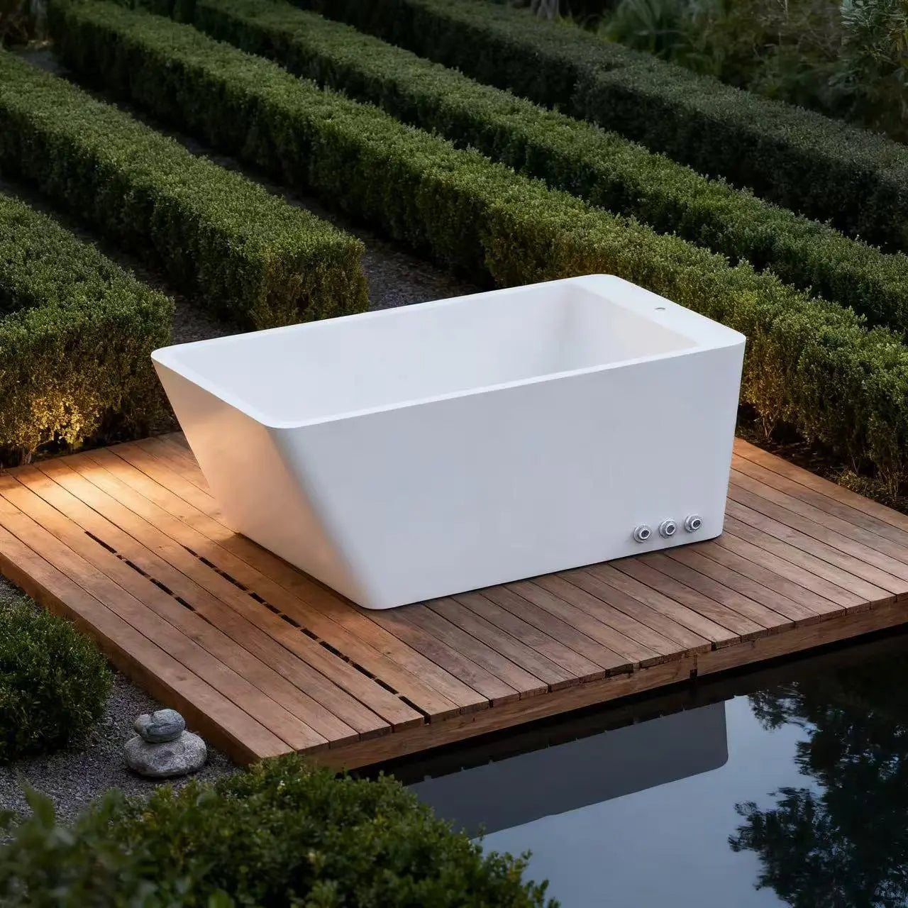 ICE TUB – Rectangular Acrylic Cold Plunge Tub with Chiller for Recovery & Thermal Contrast Therapy