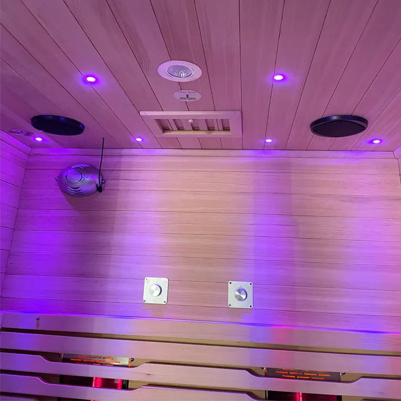 Far Infrared Sauna – Premium 1–2 Person Home Wellness Cabin with Chromotherapy & Oxygen Ionizer