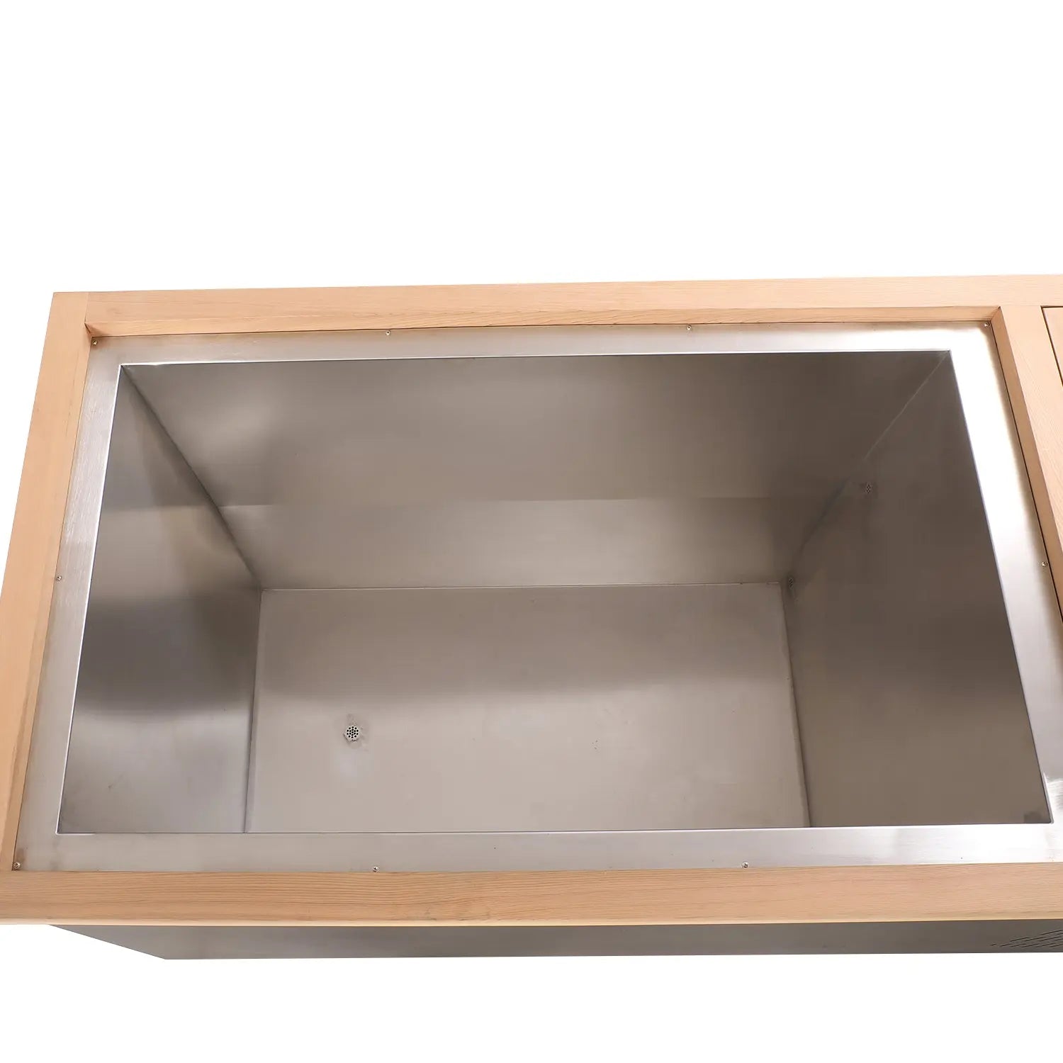 ICE TUB – Single-Person Rectangular Cold Plunge for Recovery & Wellness, Red Cedar Ice Bath with Chiller & Stairs
