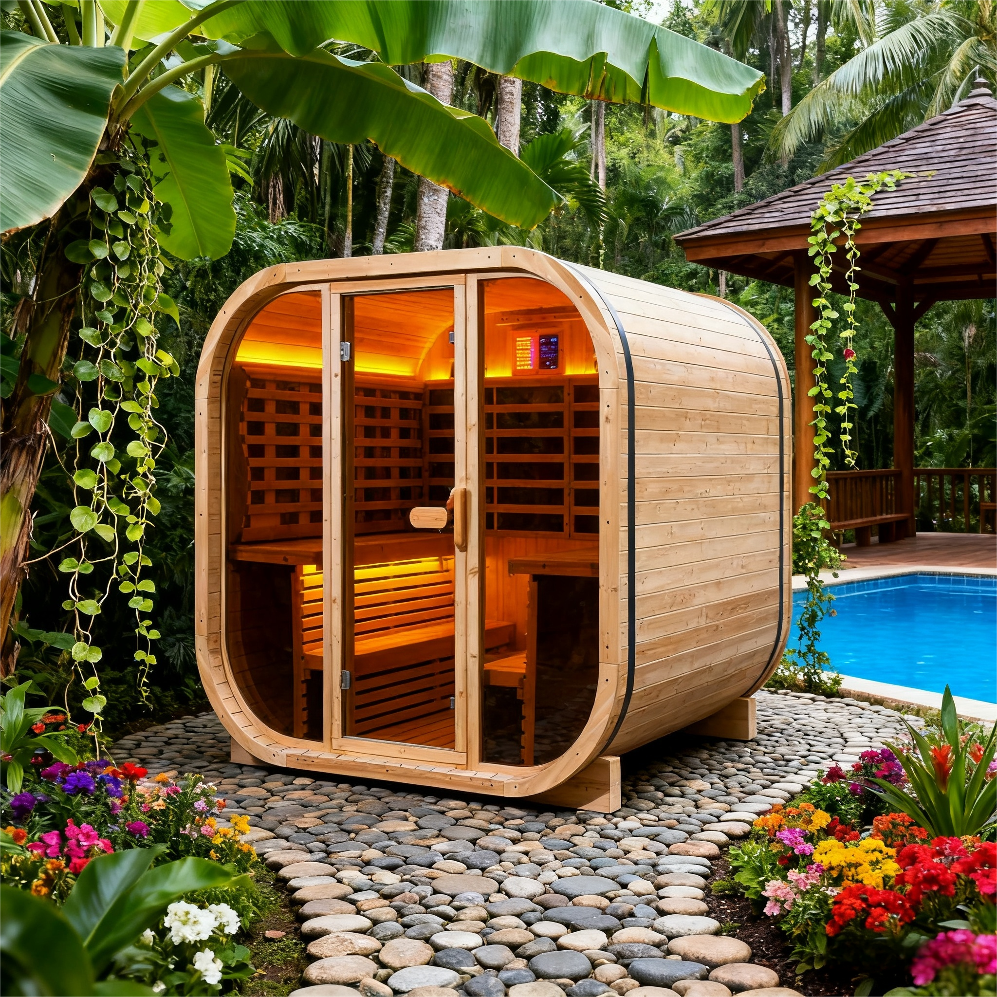 Model Anyi-8 Square Infrared Sauna