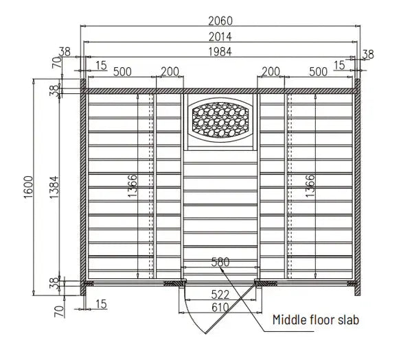 4-Person Brown Square Outdoor Sauna – Traditional Steam Backyard Wellness Cabin