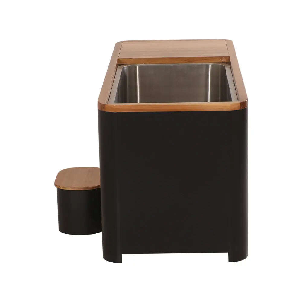 Black Rectangular Ice Tub – Outdoor Cold Plunge Recovery Bath