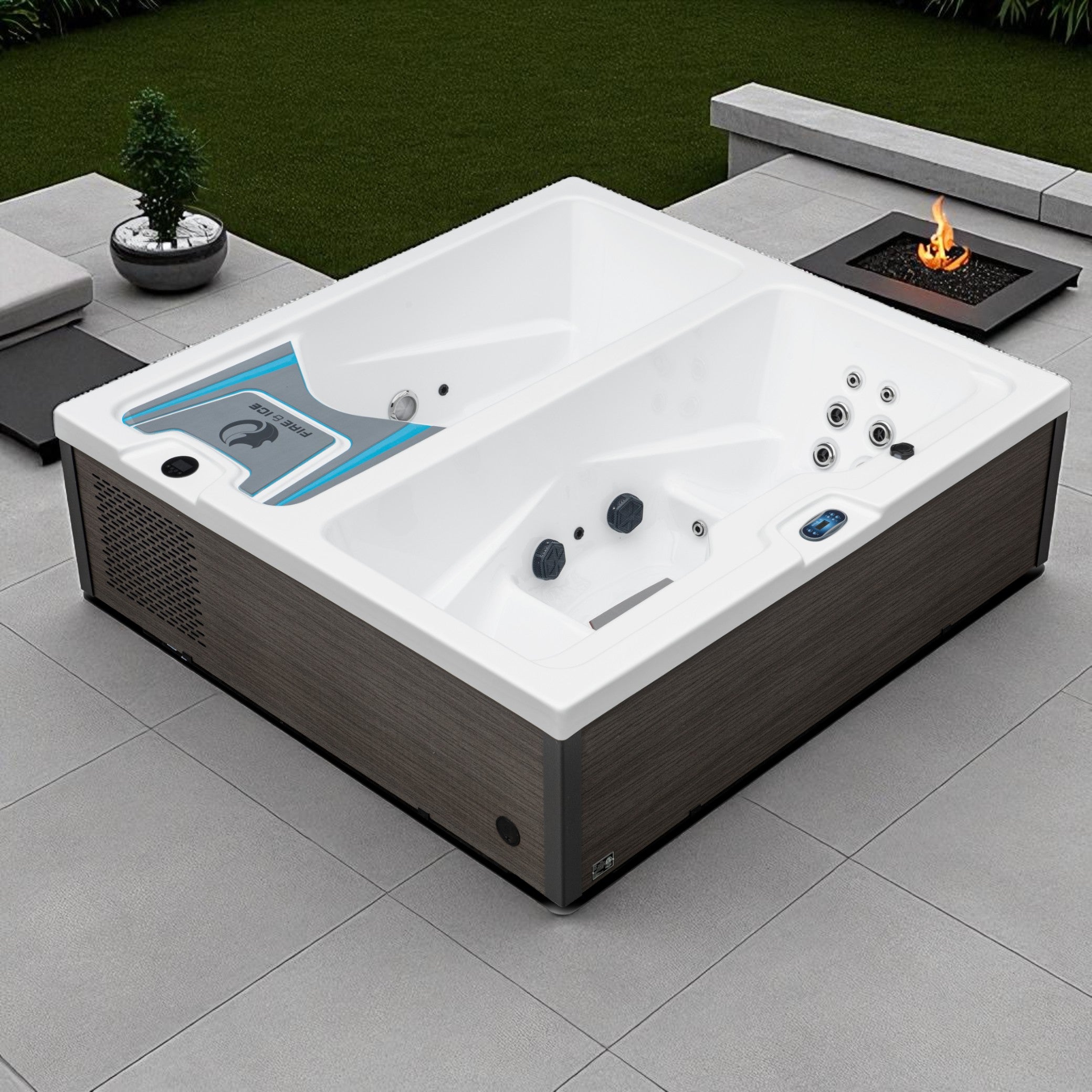 Icelandic Fire & Ice Hatteras Grey Hot Tub