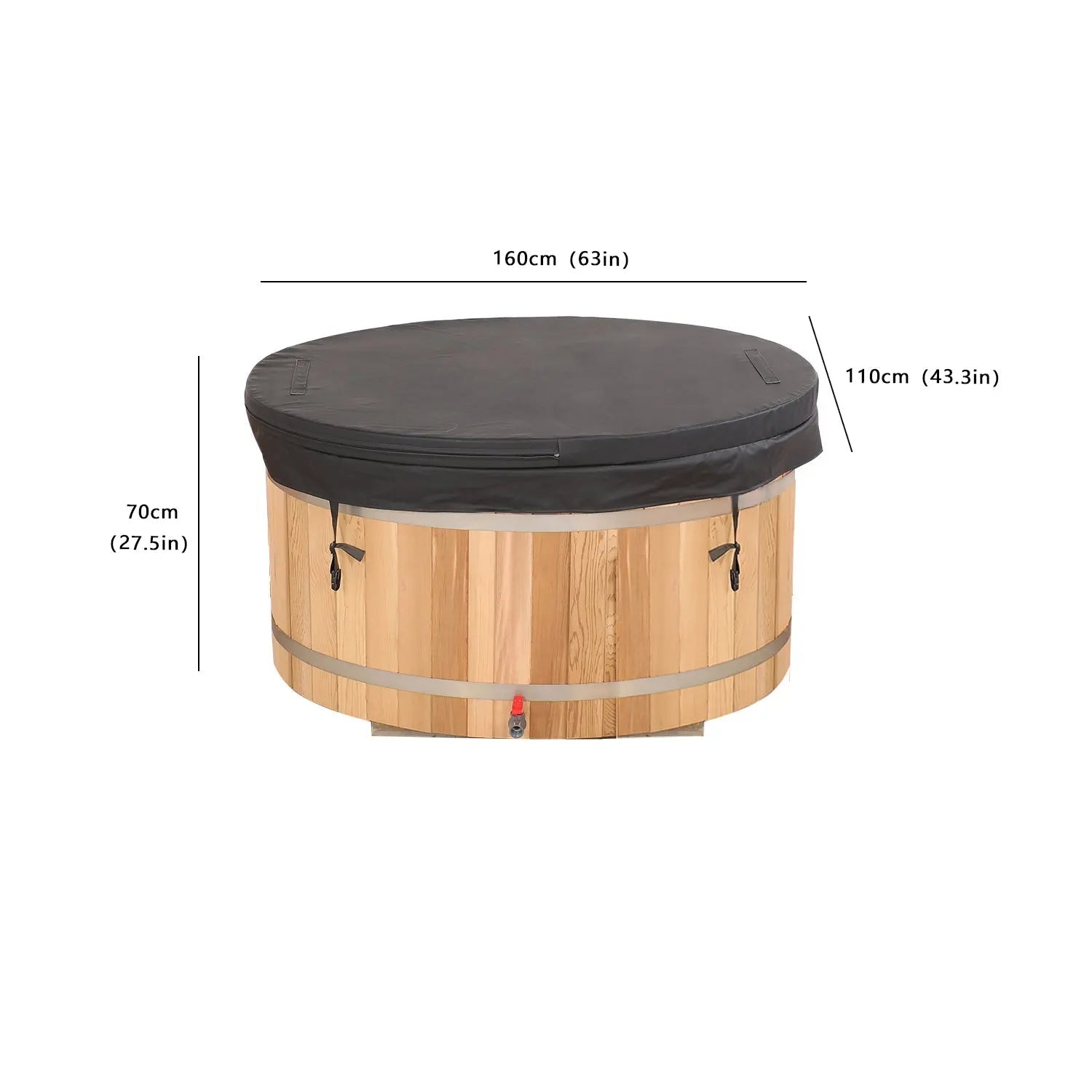 ICE TUB – 2-Person Oval Cold Plunge for Recovery & Wellness, Red Cedar Ice Bath with Chiller