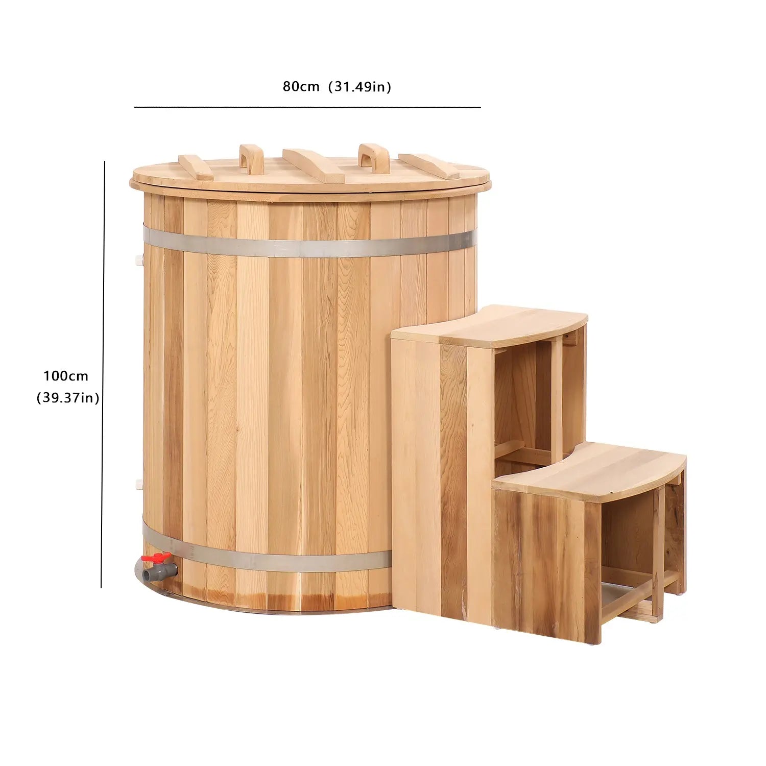 ICE TUB – Personal Cold Plunge Tub for Recovery & Wellness, Red Cedar Ice Bath with Chiller