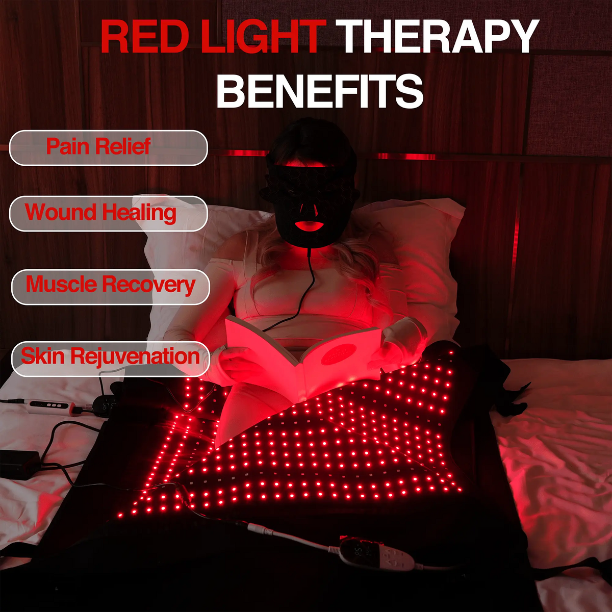 Infrared Red Mat Icedragon Red Infrared Light Therapy Mat with Goggles