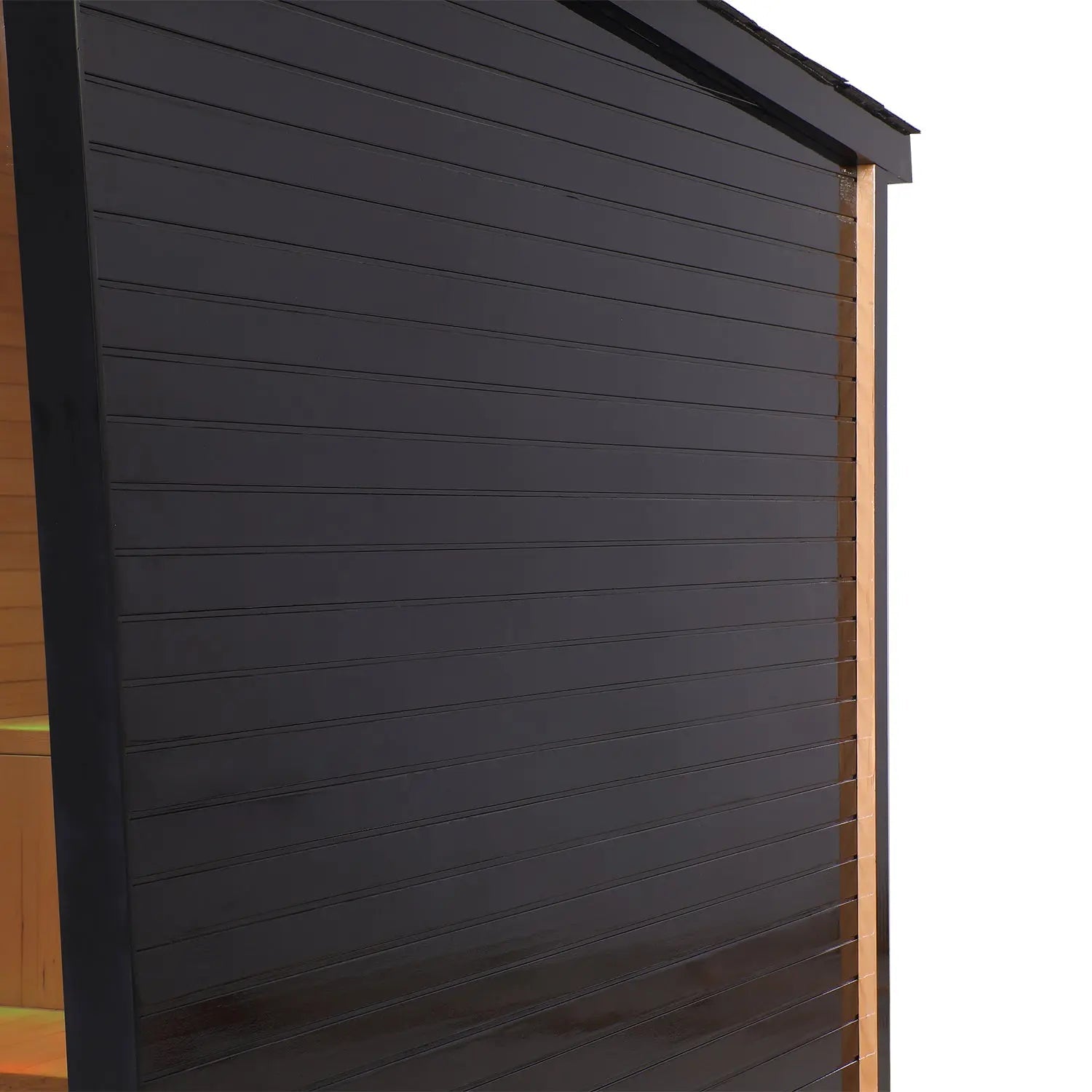 Outdoor Black Square Sauna – Traditional Steam Sauna (2–8 Person Multiple Sizes), 6kW Heater, Outdoor Home Spa