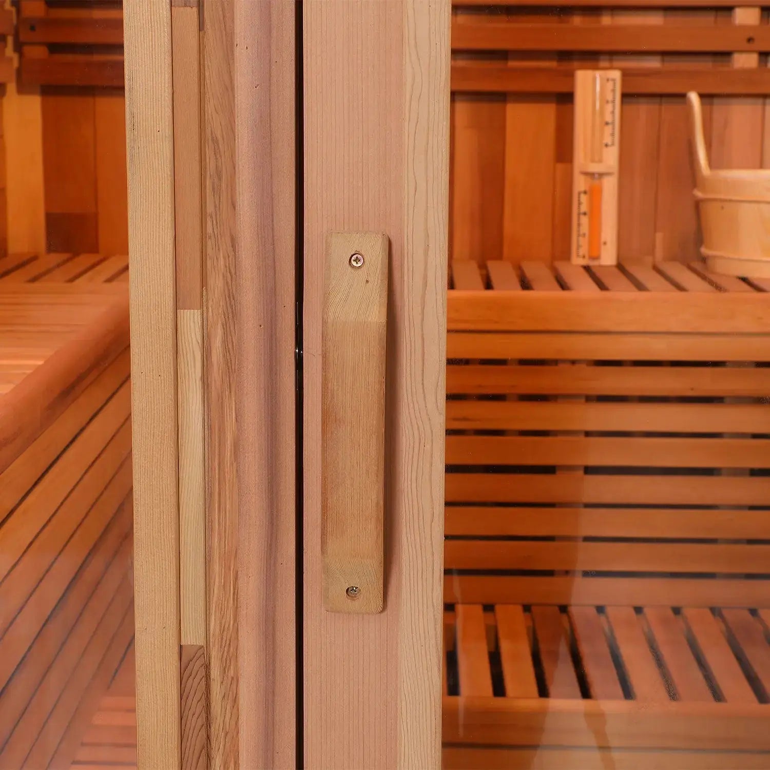 4–6 Person Traditional Red Cedar Sauna – Outdoor Steam Sauna with 9kW Heater