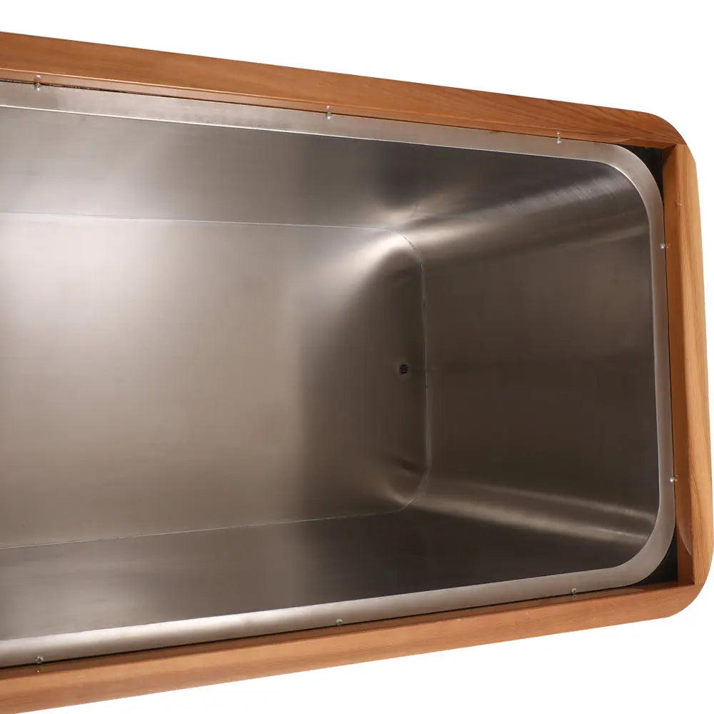 Black Rectangular Ice Tub – Outdoor Cold Plunge Recovery Bath