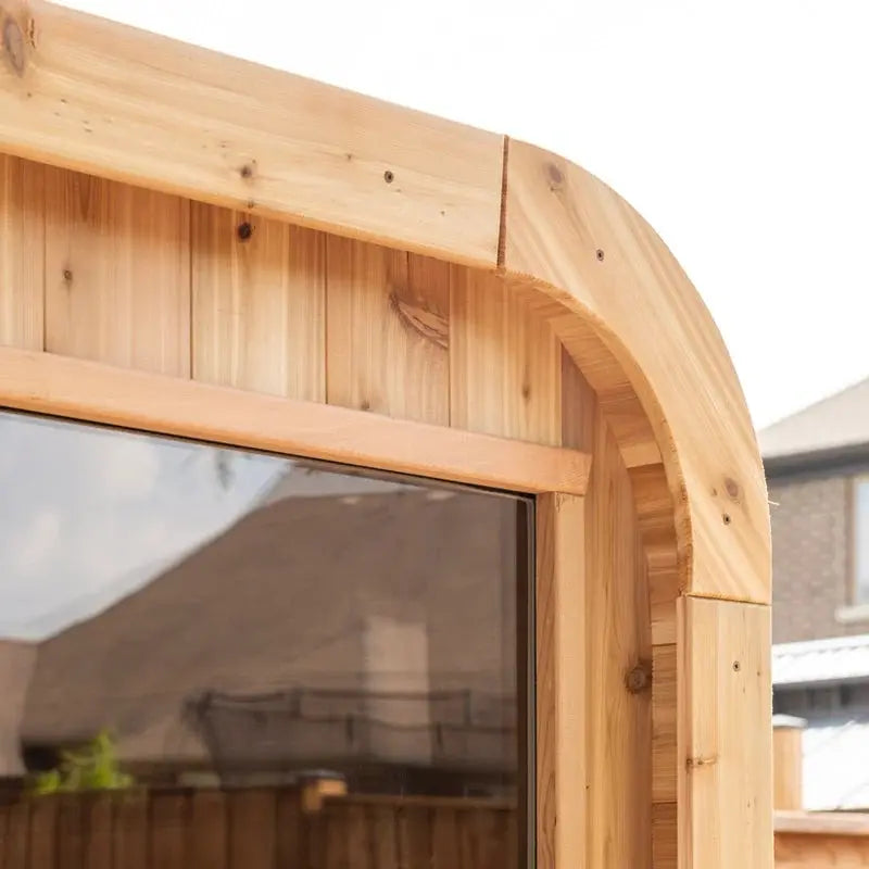 Outdoor Square Red Cedar Sauna – 4-6 Person Traditional Steam Sauna with Electric or Wood-Burning Heater