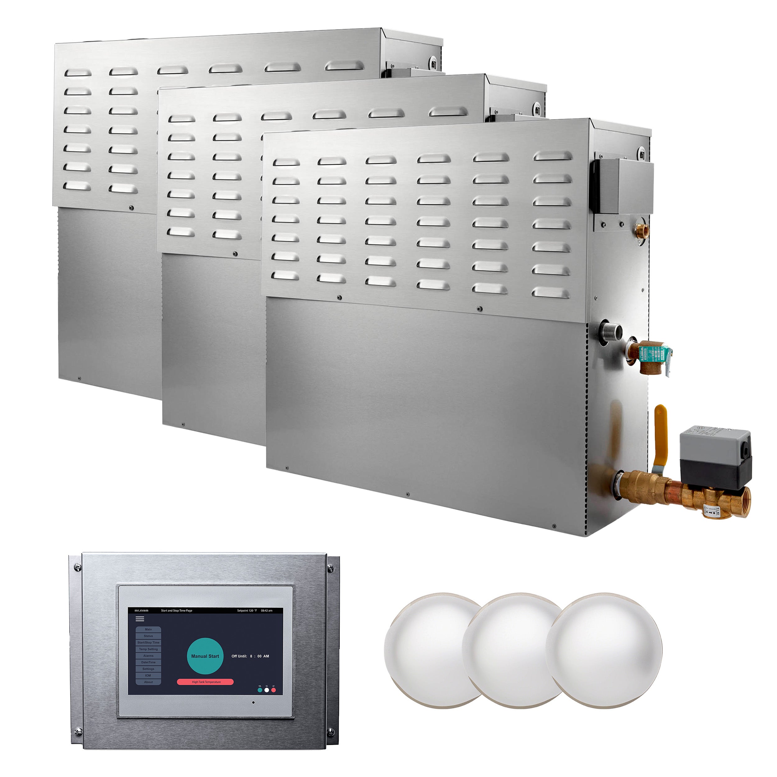 Mr. Steam CX 72 kW (72000 W) Steam Generator with Integrated Control and Commercial Steamhead