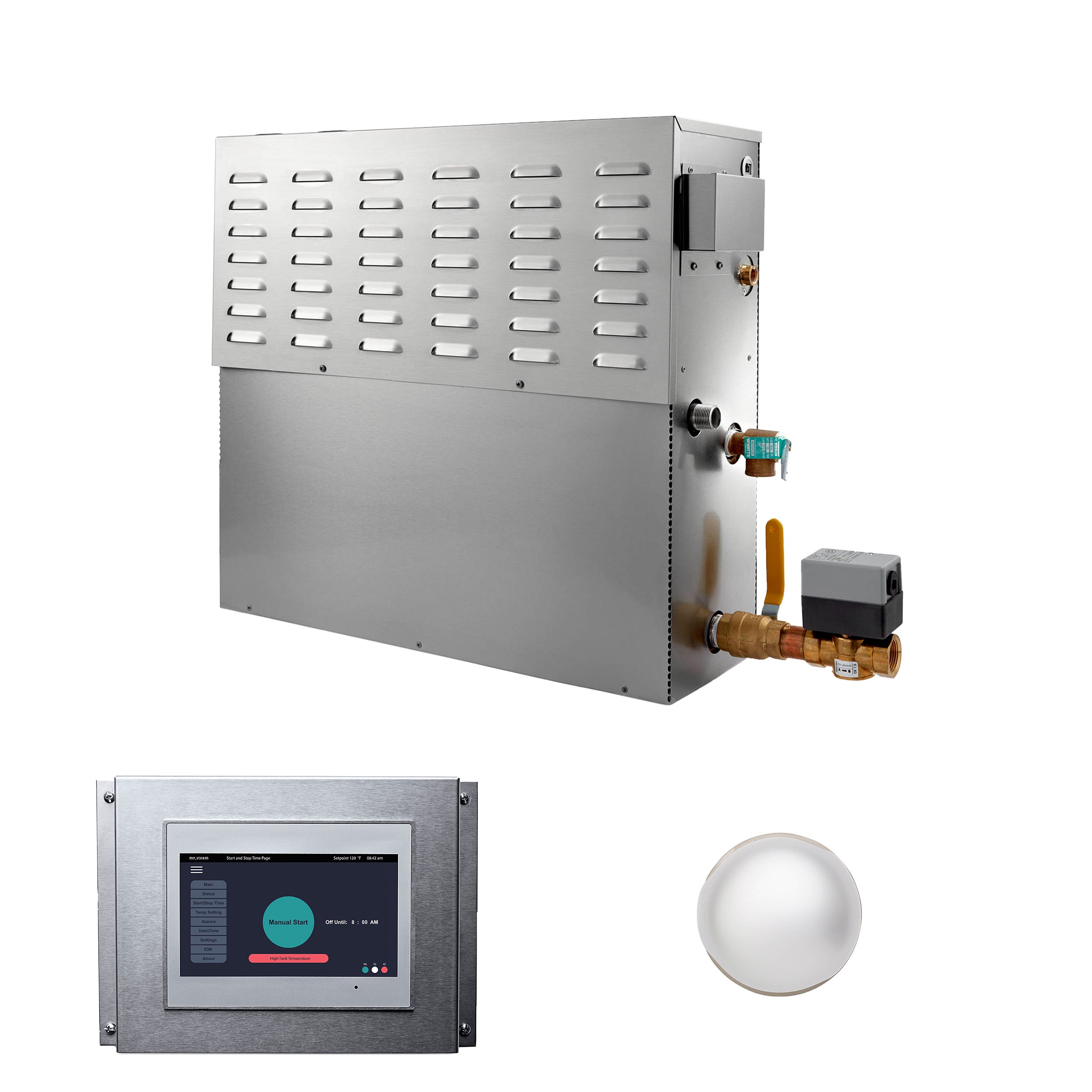 Mr. Steam CX 30 kW (30000 W) Steam Generator with Integrated Control and Commercial Steamhead