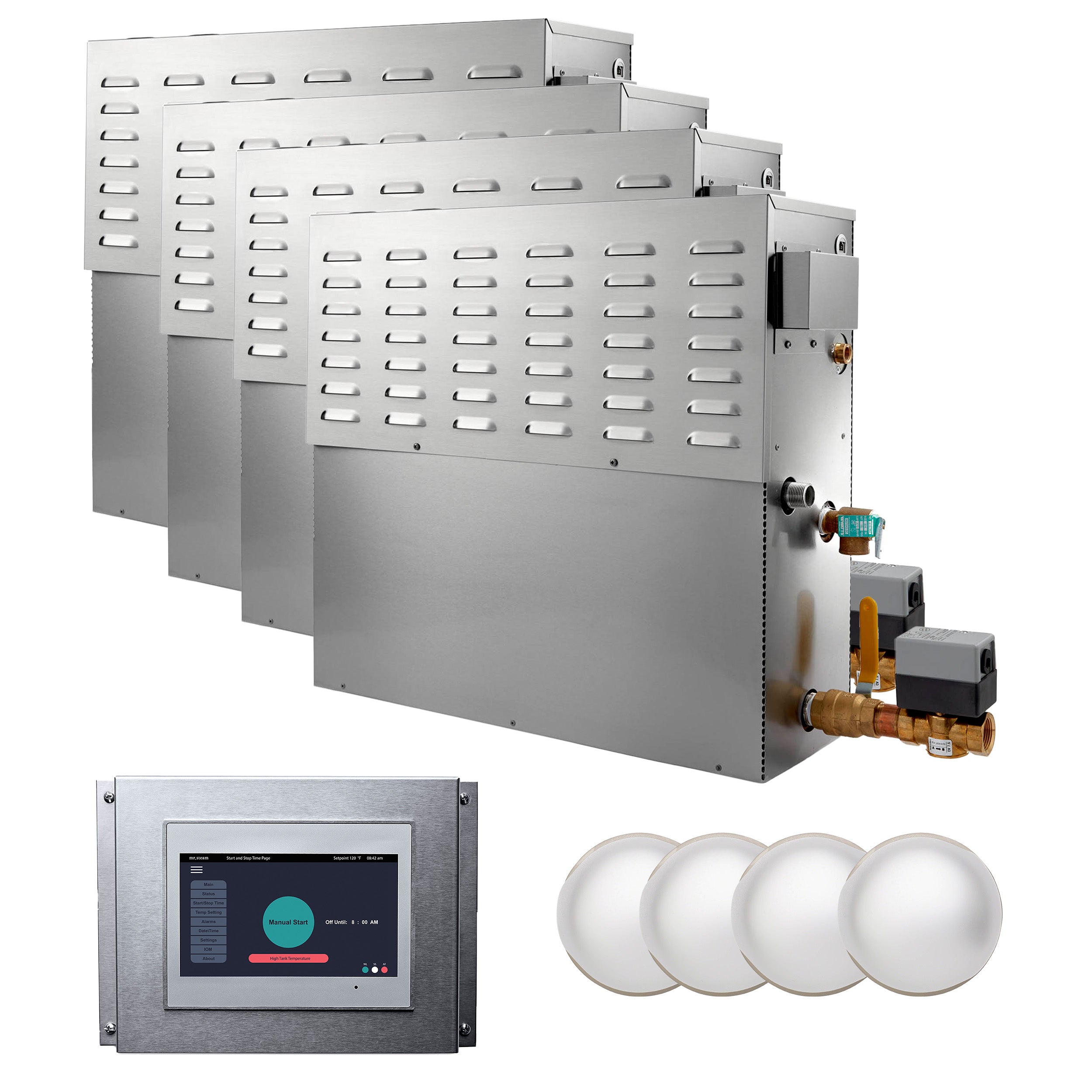 Mr. Steam CX 120 kW (120000 W) Steam Generator with Integrated Control and Commercial Steamhead
