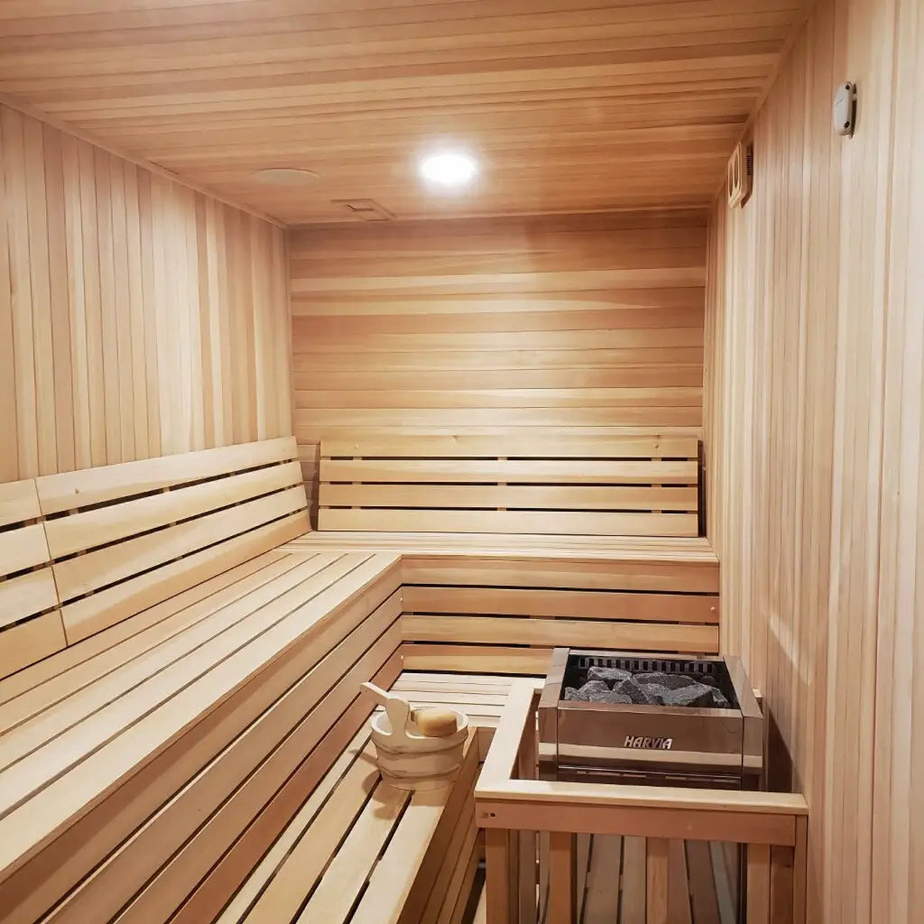 Custom Indoor Sauna Room - 5' x 6' x 8' - Finnish Sauna Builders