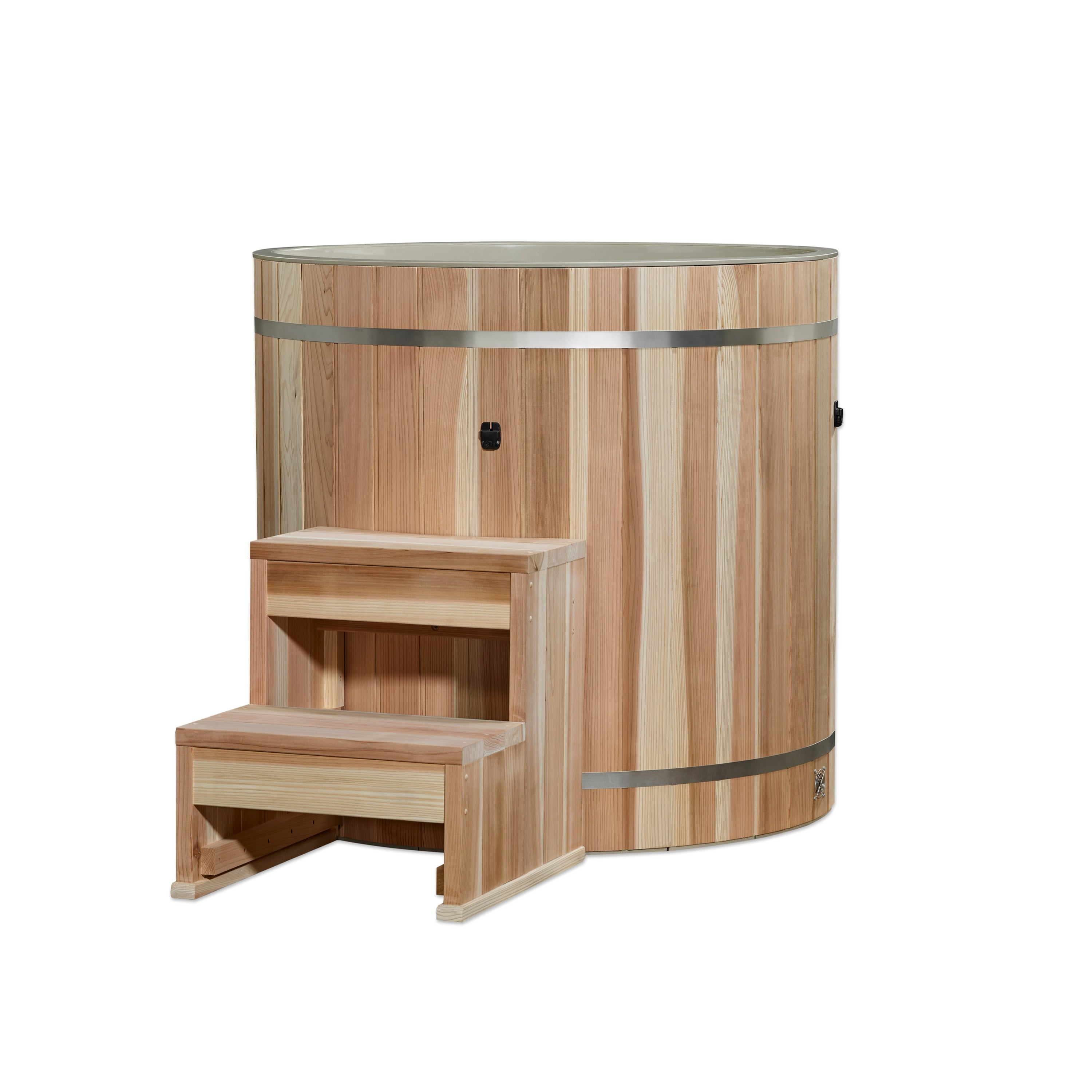 Dynamic Cold Therapy (DCT) Barrel Tub Plastic with Pacific Cedar Exterior
