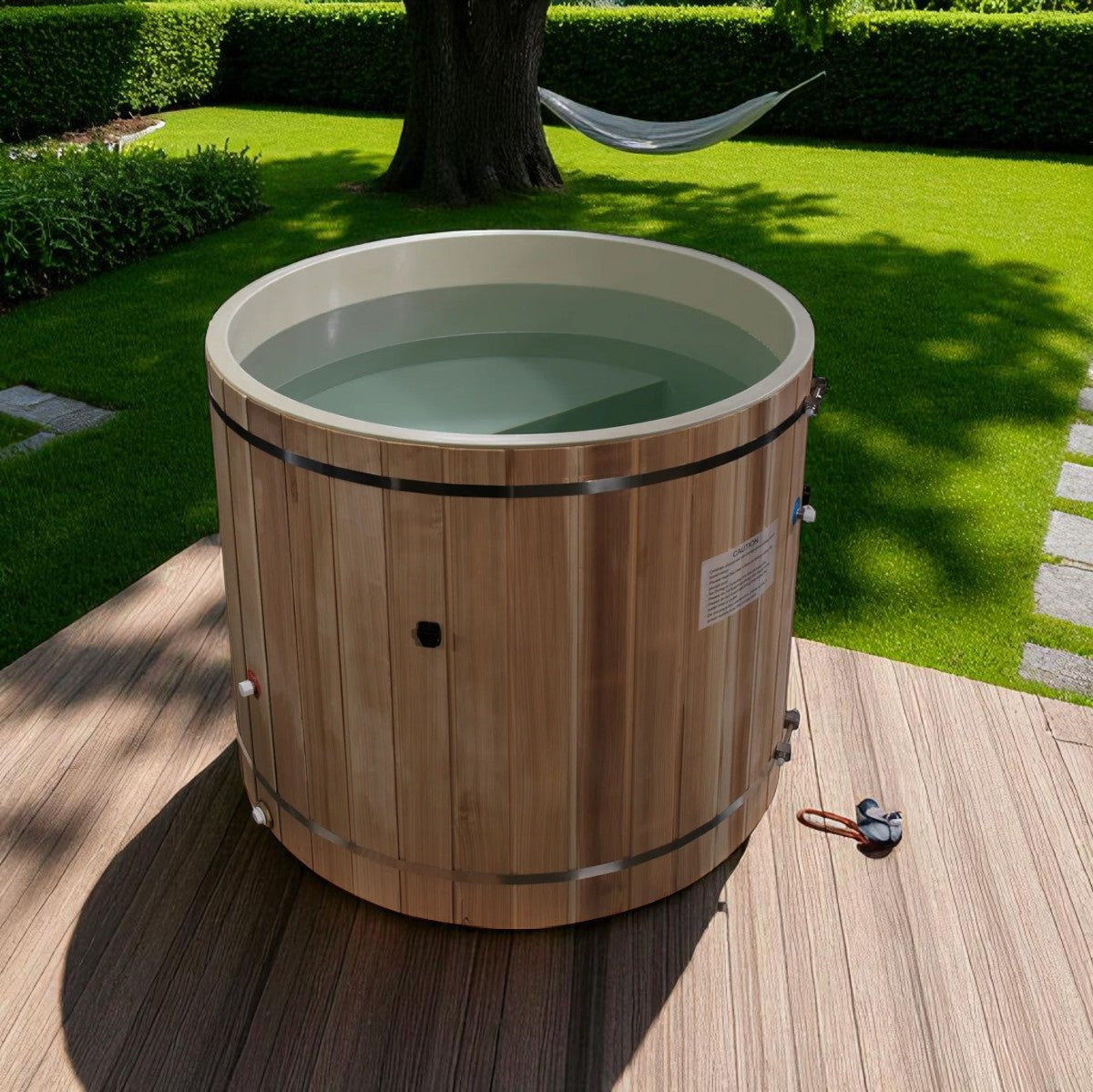 Golden Designs DCT Barrel Spa Ultra Stainless Steel with Pacific Cedar Exterior