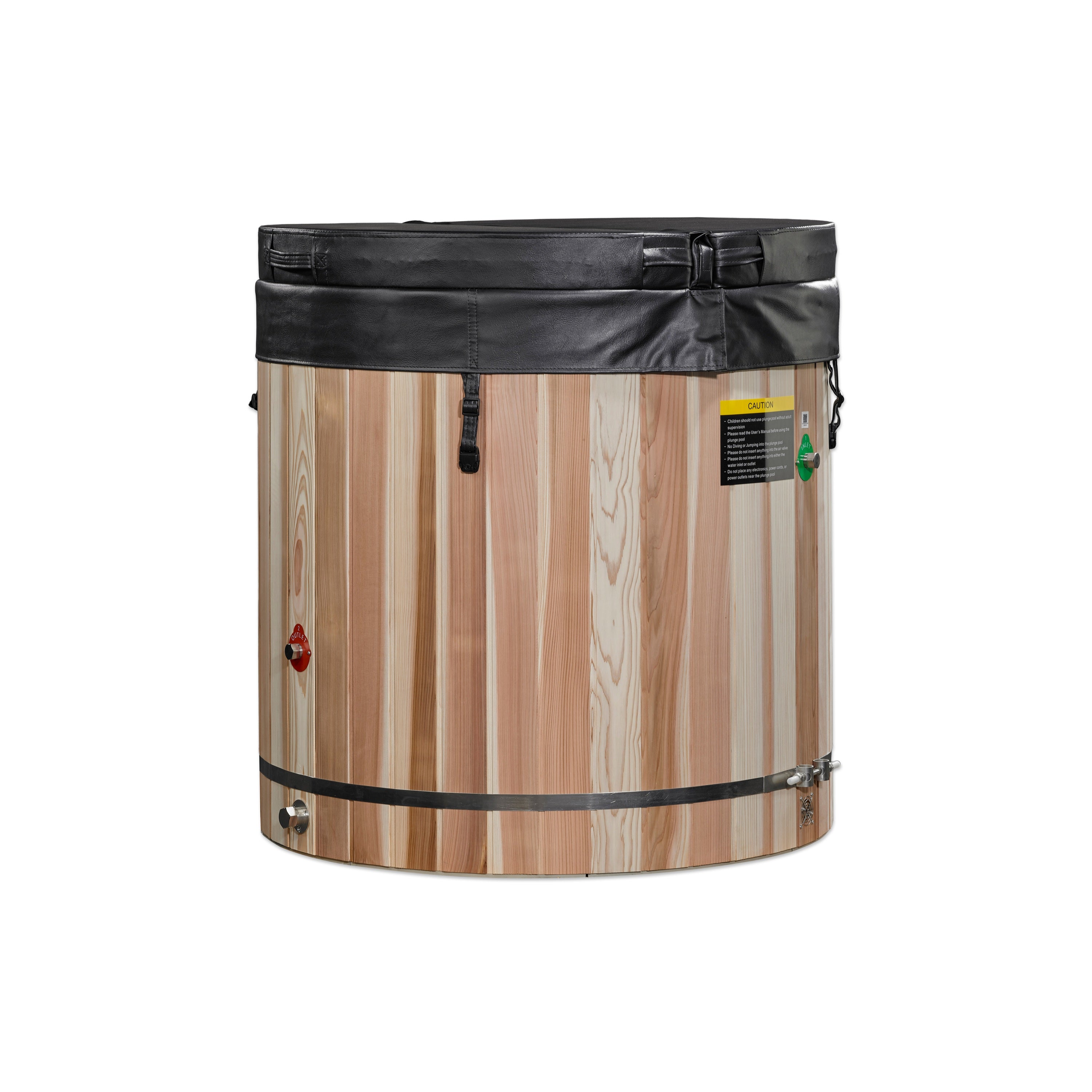 Dynamic Cold Therapy (DCT) Barrel Tub (304) Stainless Steel with Pacific Cedar Exterior