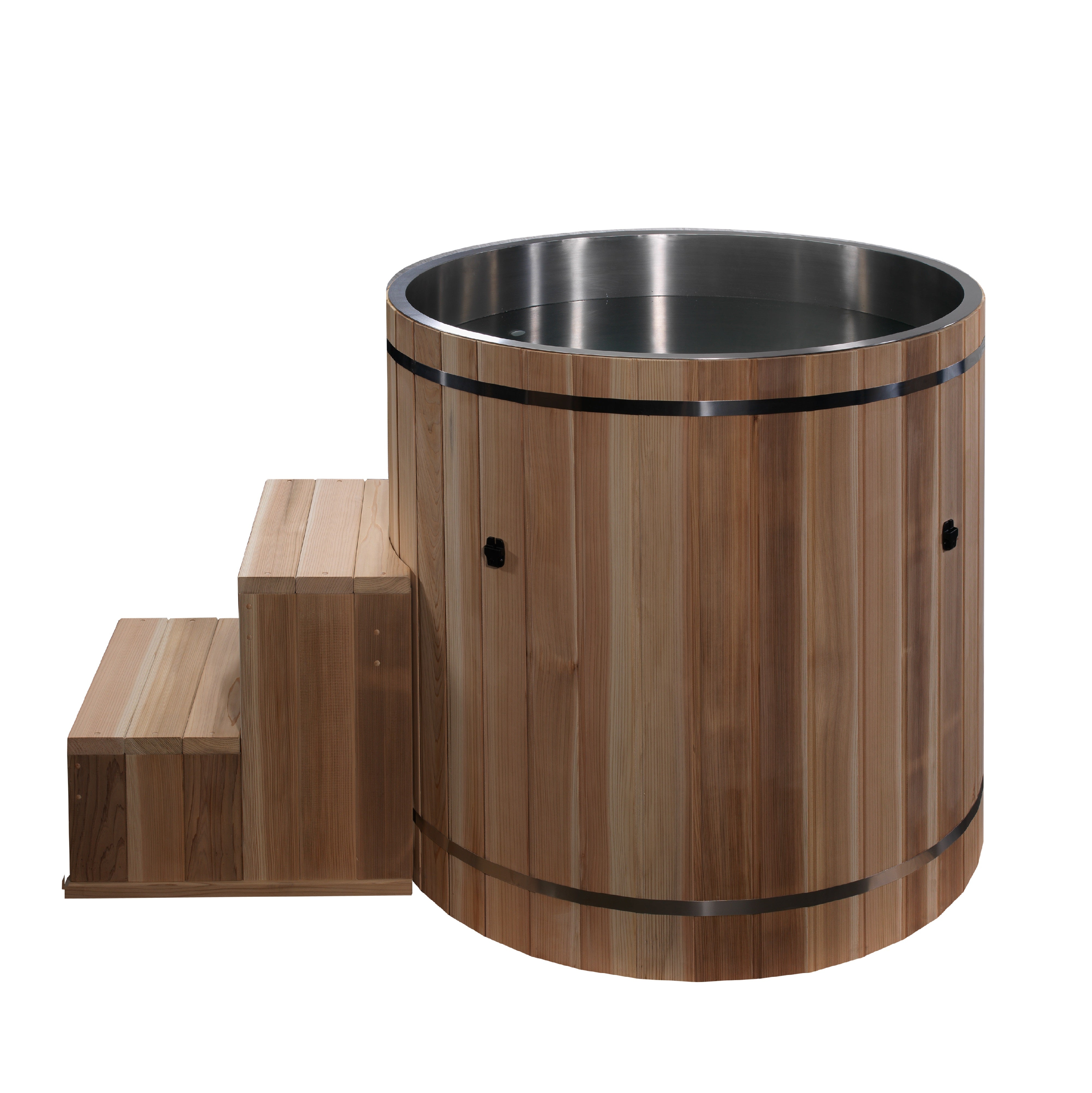 Golden Designs DCT Barrel Spa Ultra Stainless Steel with Pacific Cedar Exterior