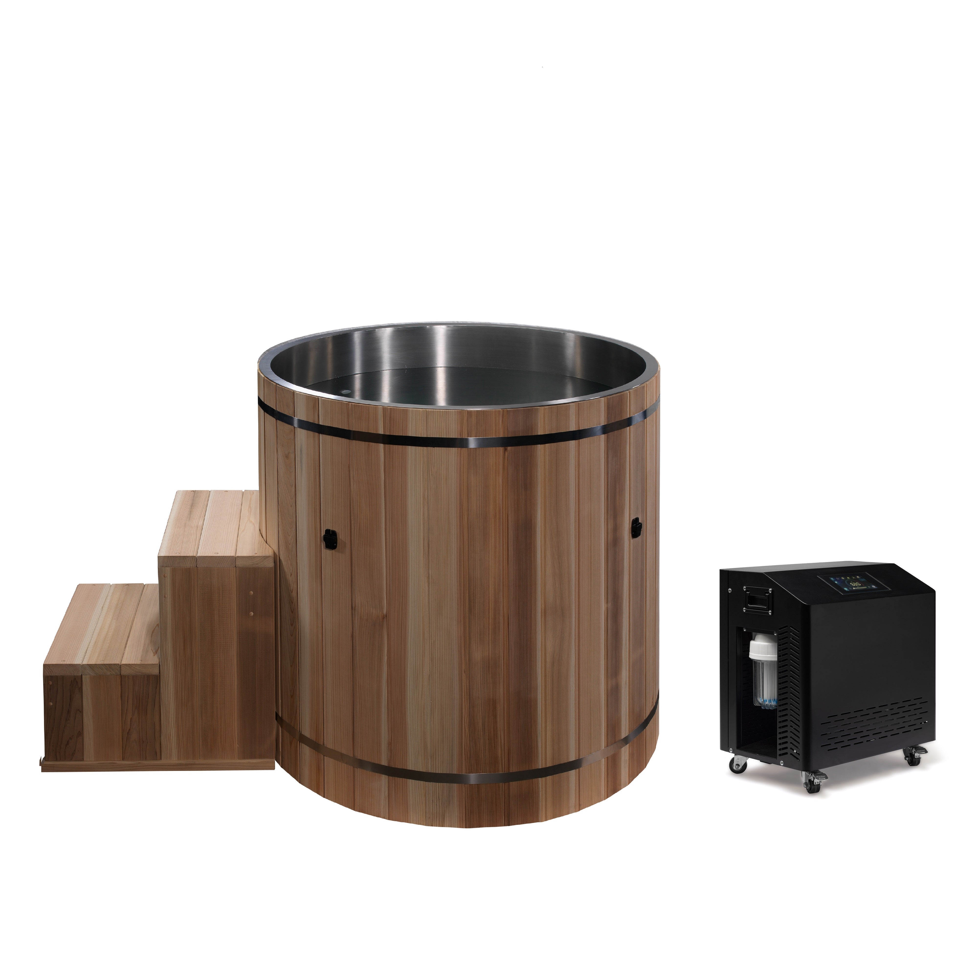 Golden Designs DCT Barrel Spa Ultra Stainless Steel with Pacific Cedar Exterior