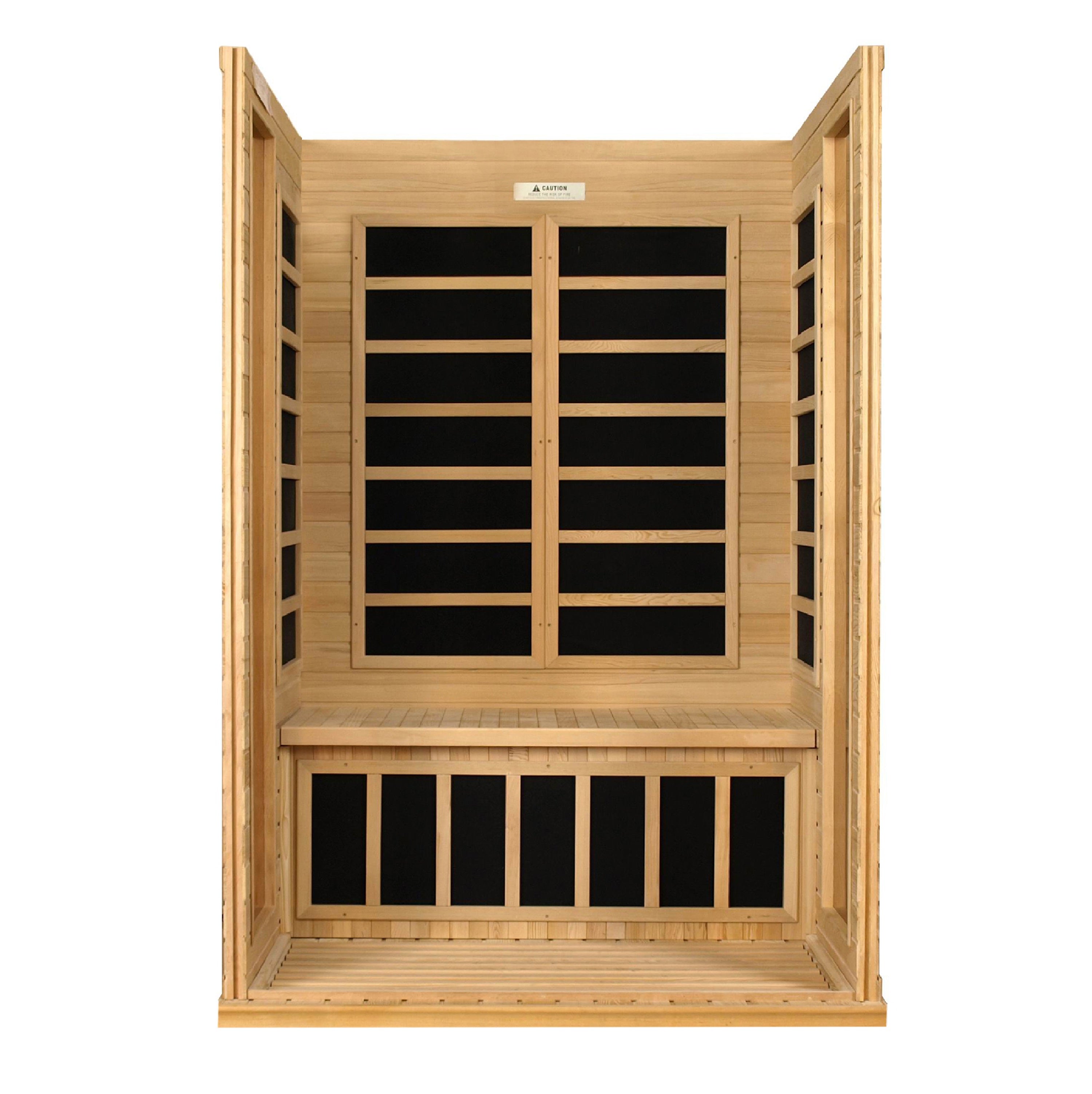 Golden Designs Dynamic "Versailles" 2-person Low EMF (Under 8MG) FAR Infrared Sauna