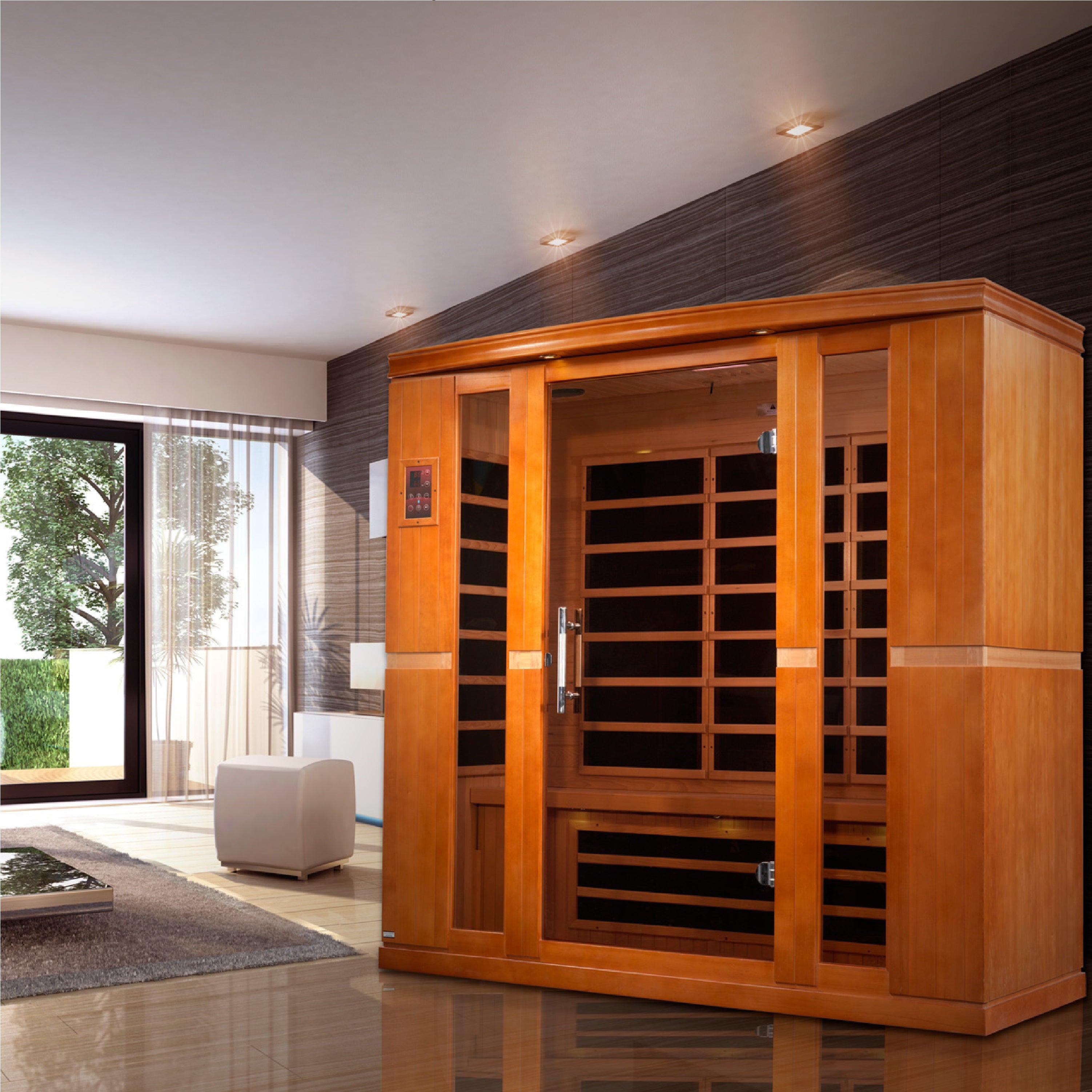 Golden Designs Dynamic "Bergamo" 4-person Low EMF (Under 8MG) FAR Infrared Sauna