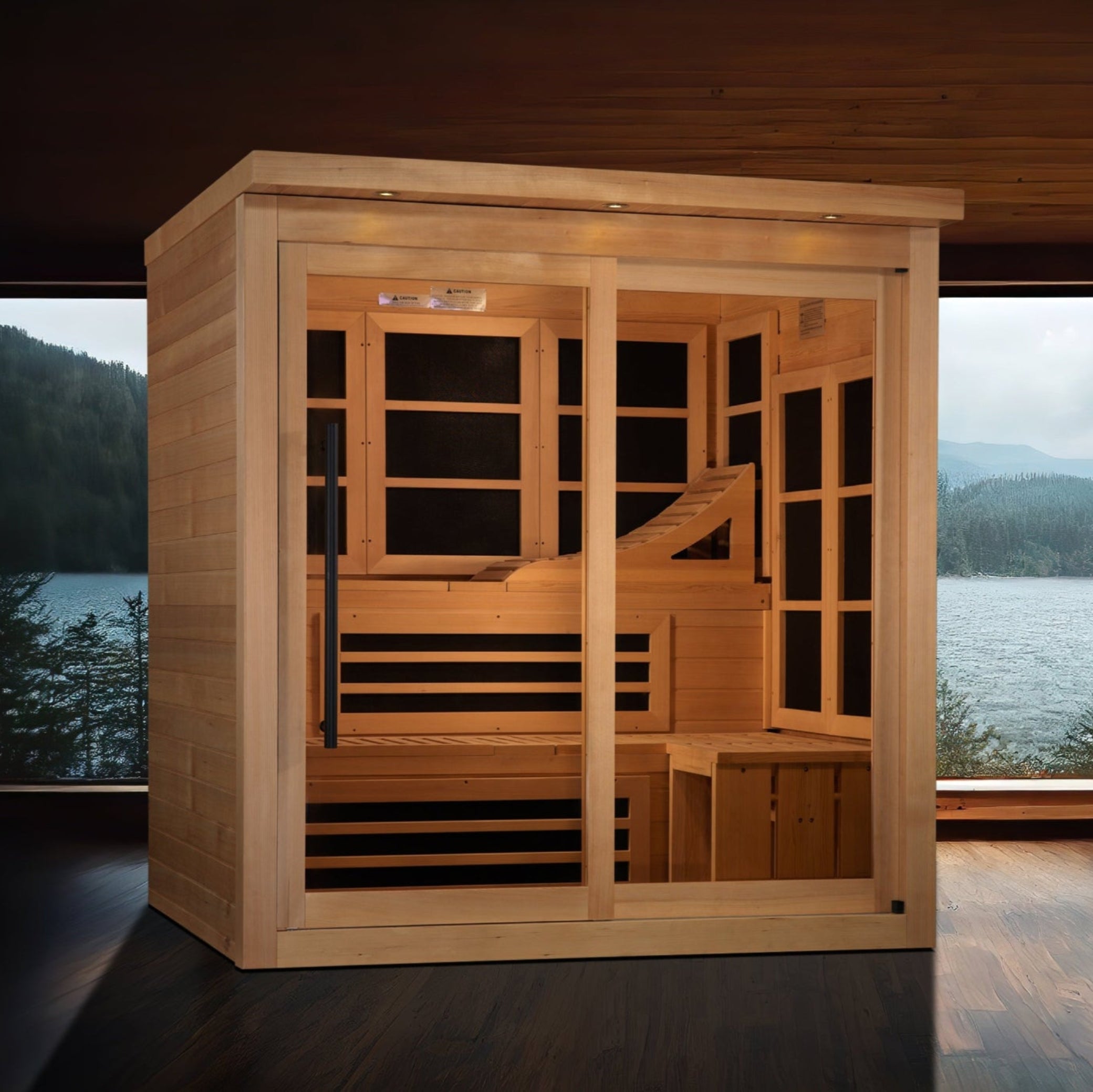 Golden Designs "Monaco" Limited Edition 6 Person PureTech™ Near Zero EMF Infrared Sauna
