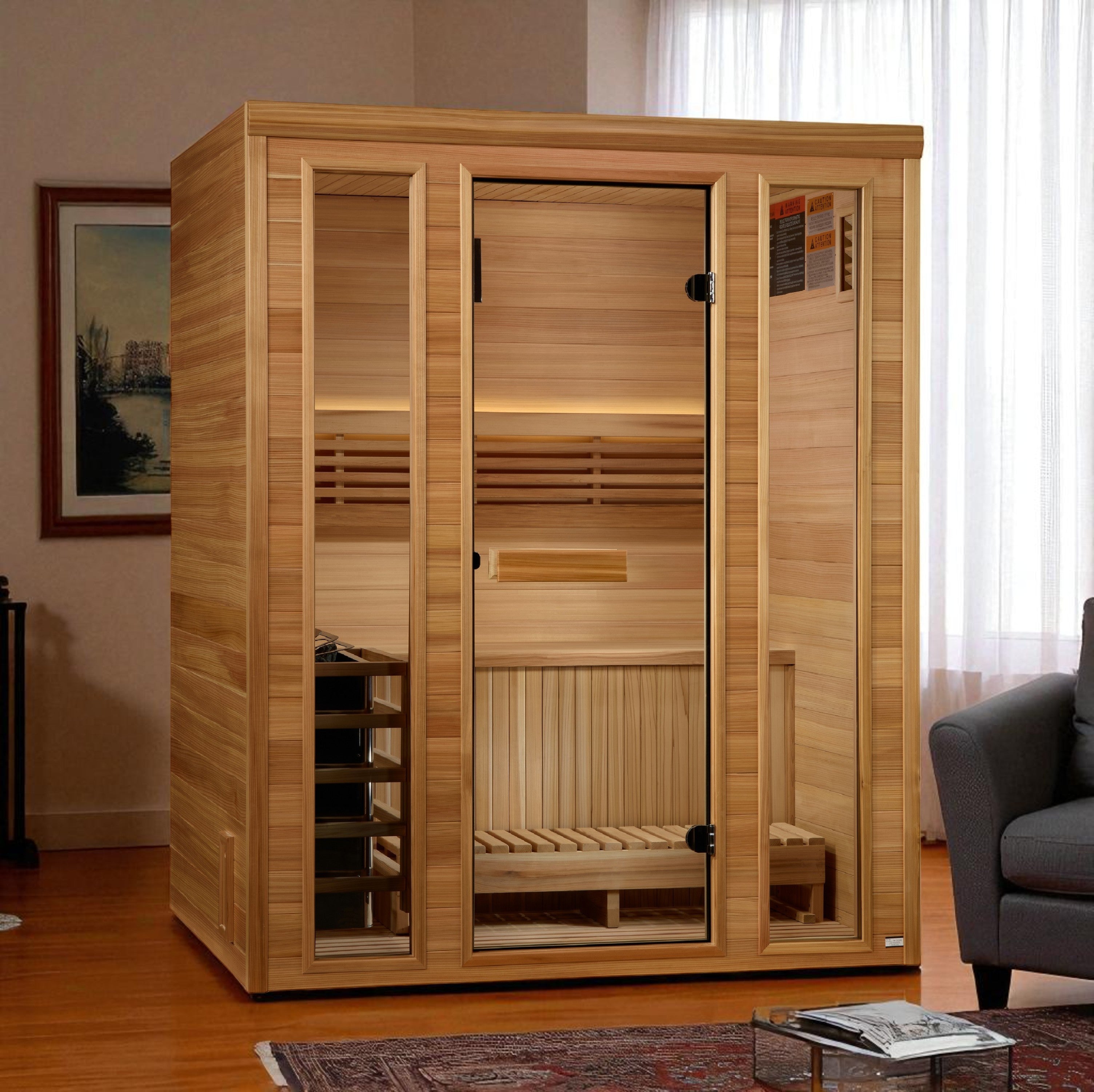 Golden Designs 2025 Andermatt 3 Person Traditional Steam Sauna (GDI-7030-01)
