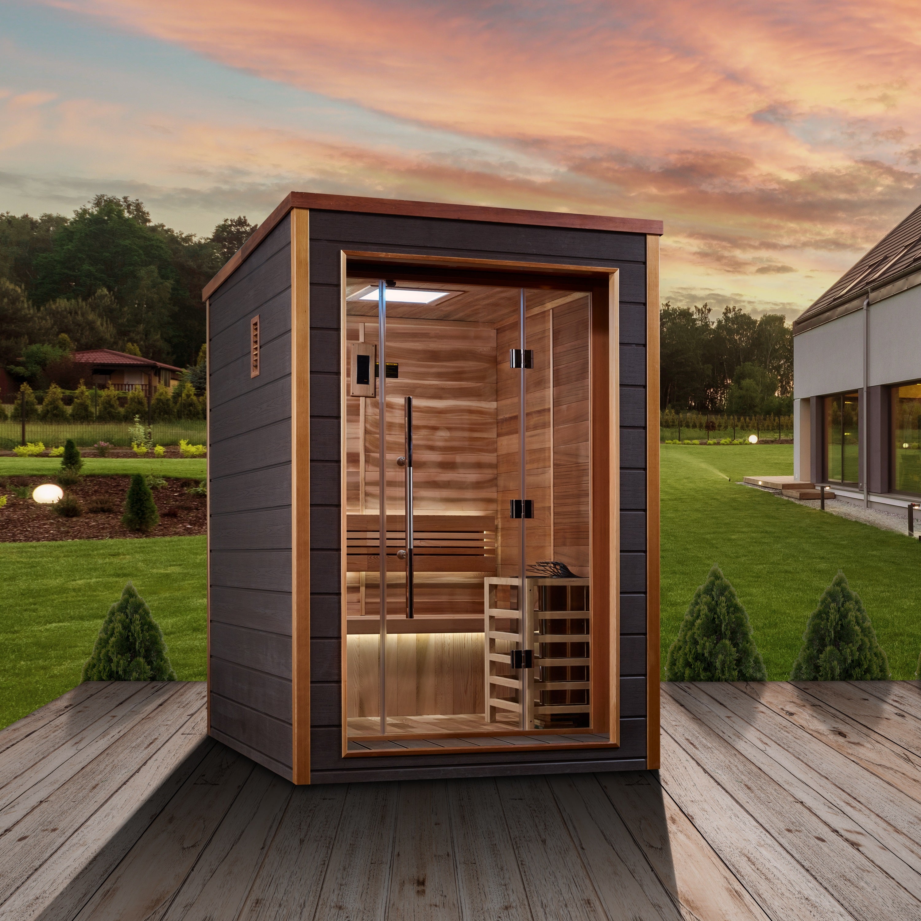 Golden Designs "Narvik" 2-Person Outdoor Traditional Sauna