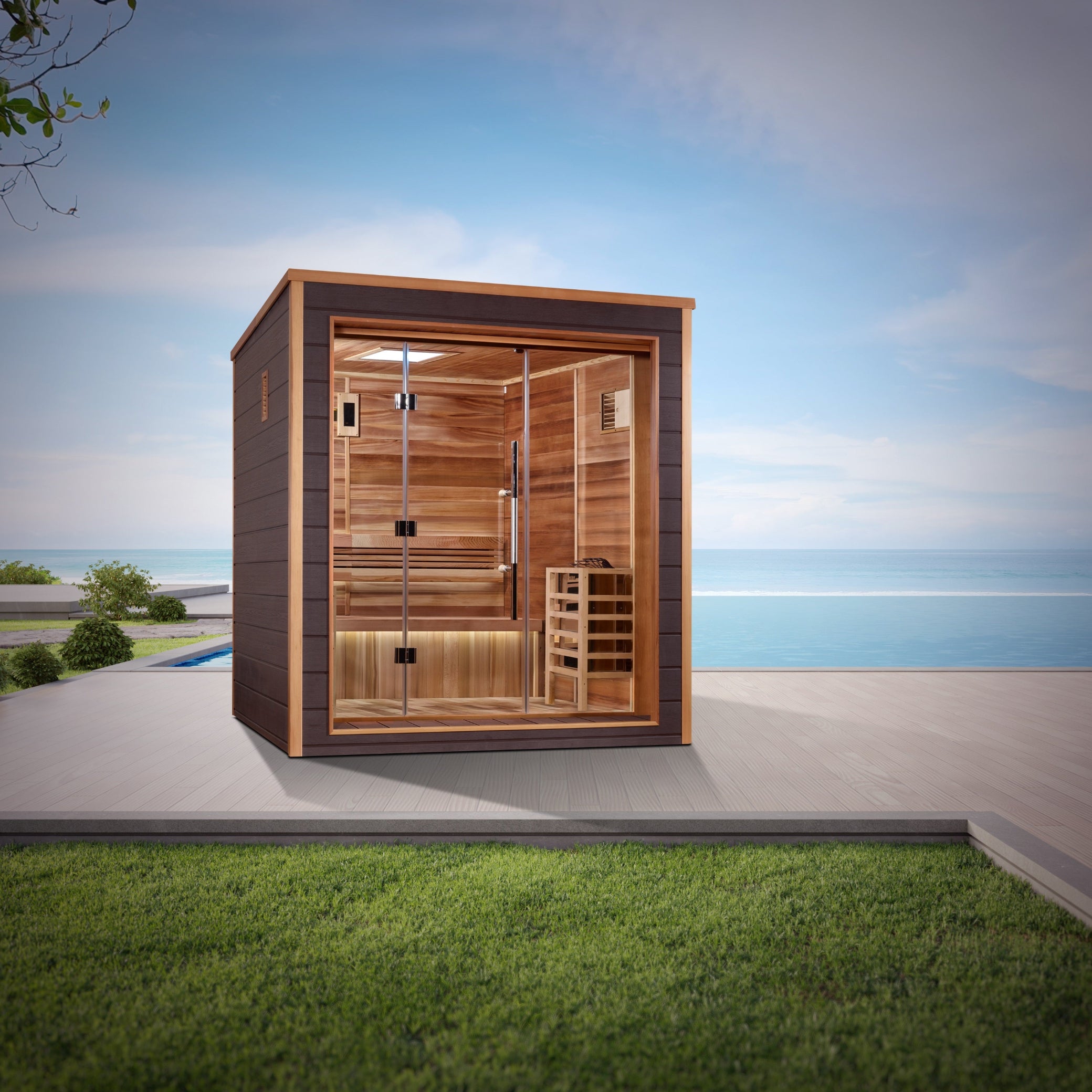 Golden Designs "Drammen" 3-Person Outdoor Traditional Sauna