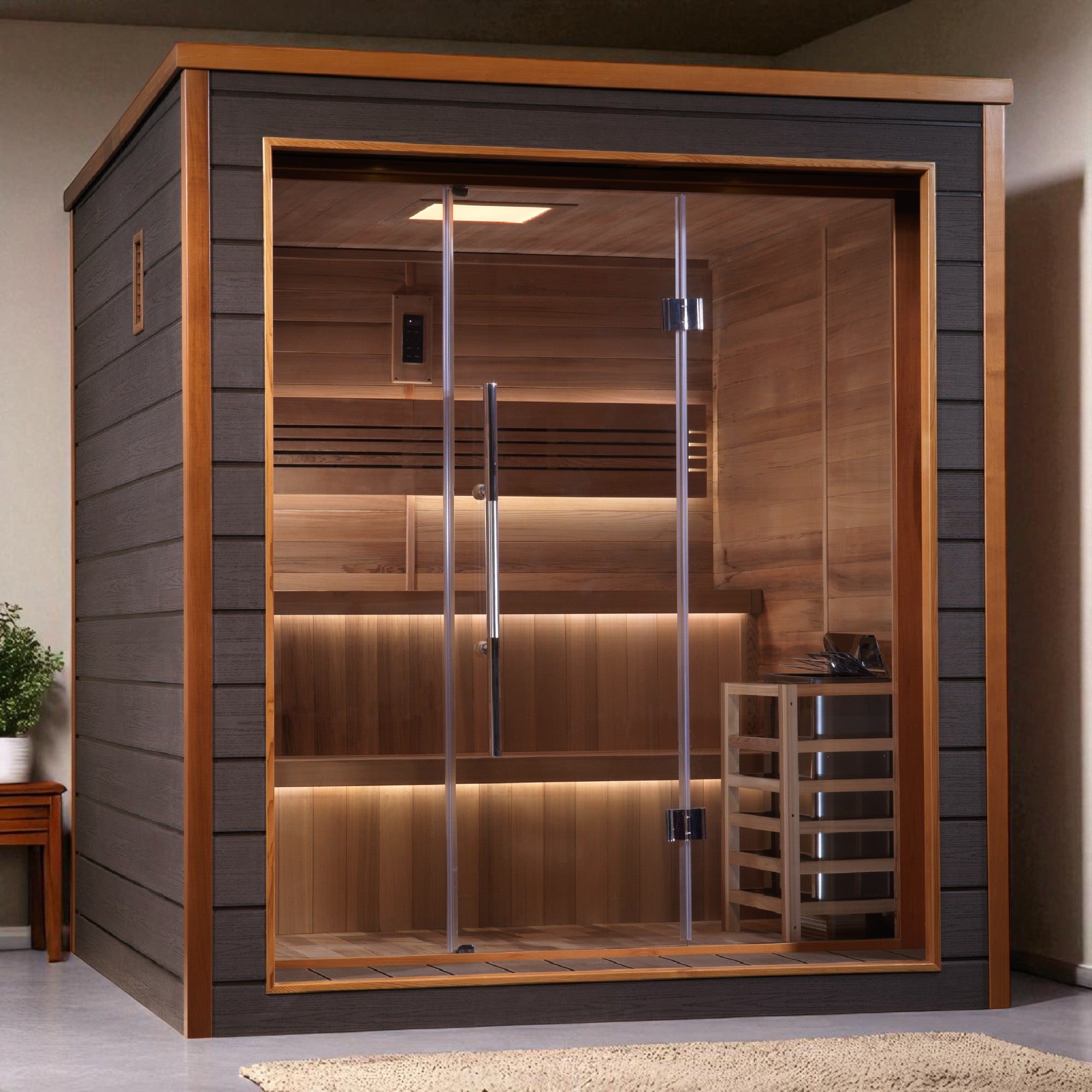 Golden Designs Bergen 6 Person Outdoor-Indoor Traditional Sauna (GDI-8206-01)