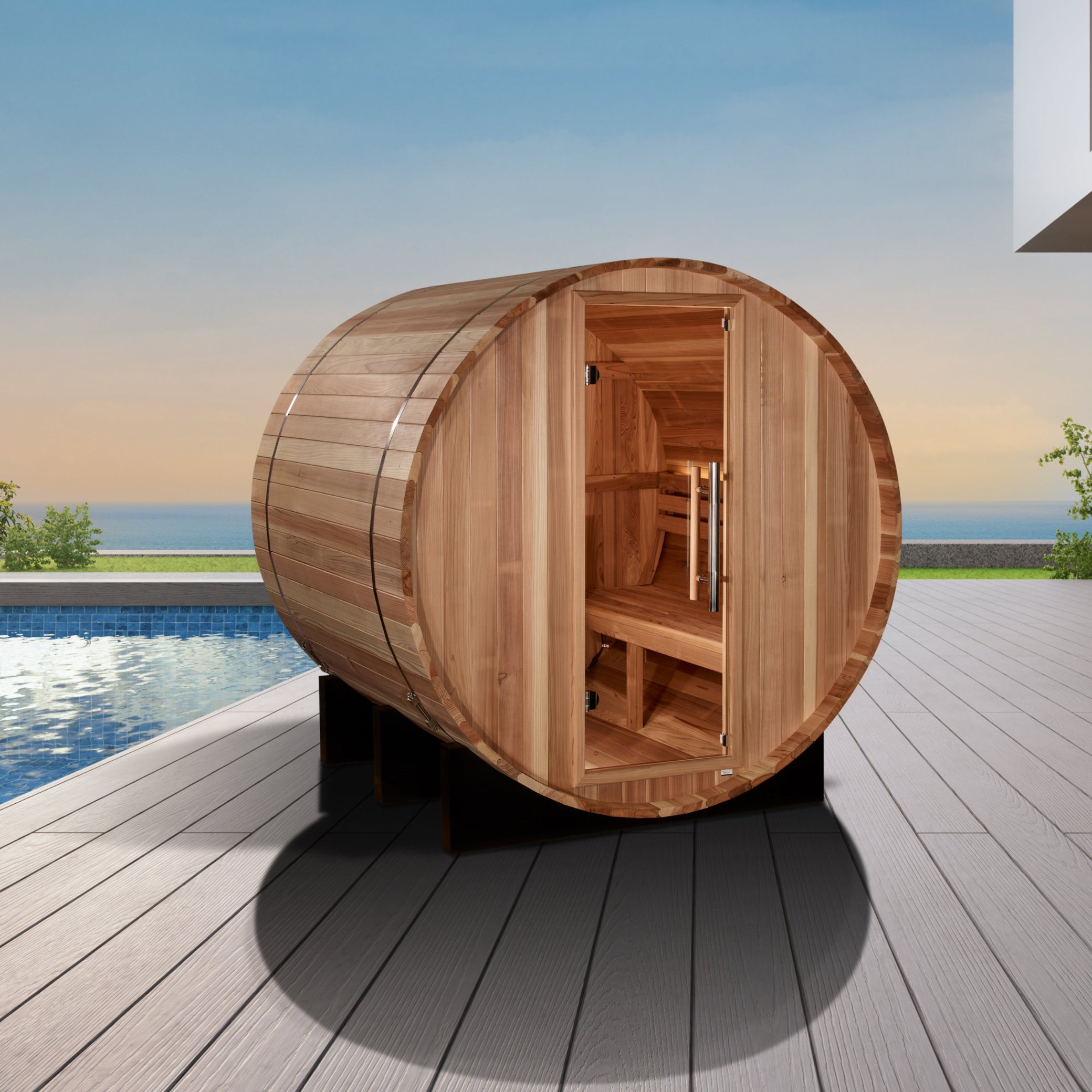Golden Designs "St. Moritz" 2-Person Barrel Traditional Sauna