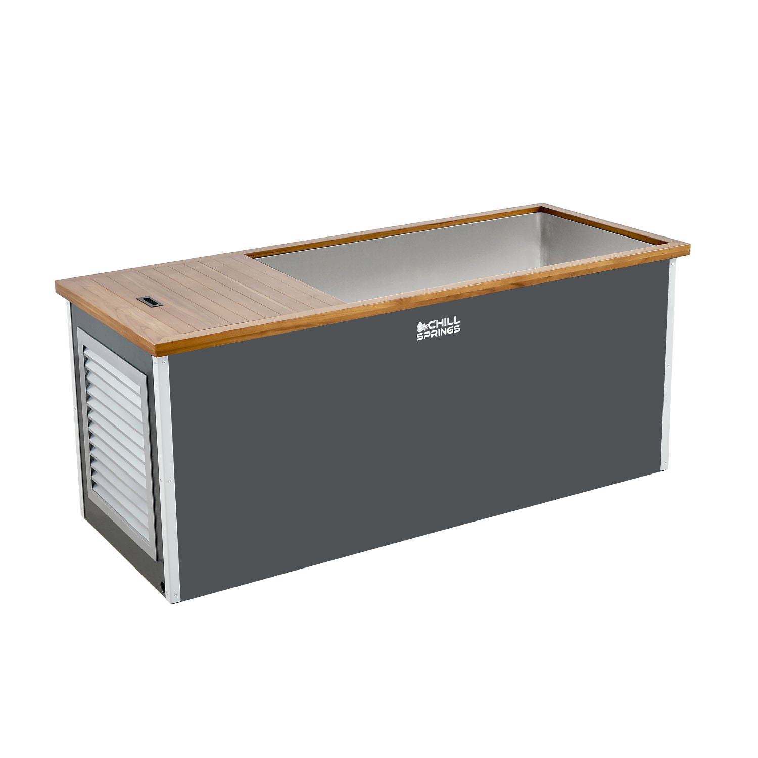 Chill Springs Teak Dark Brown Top Cold Plunge