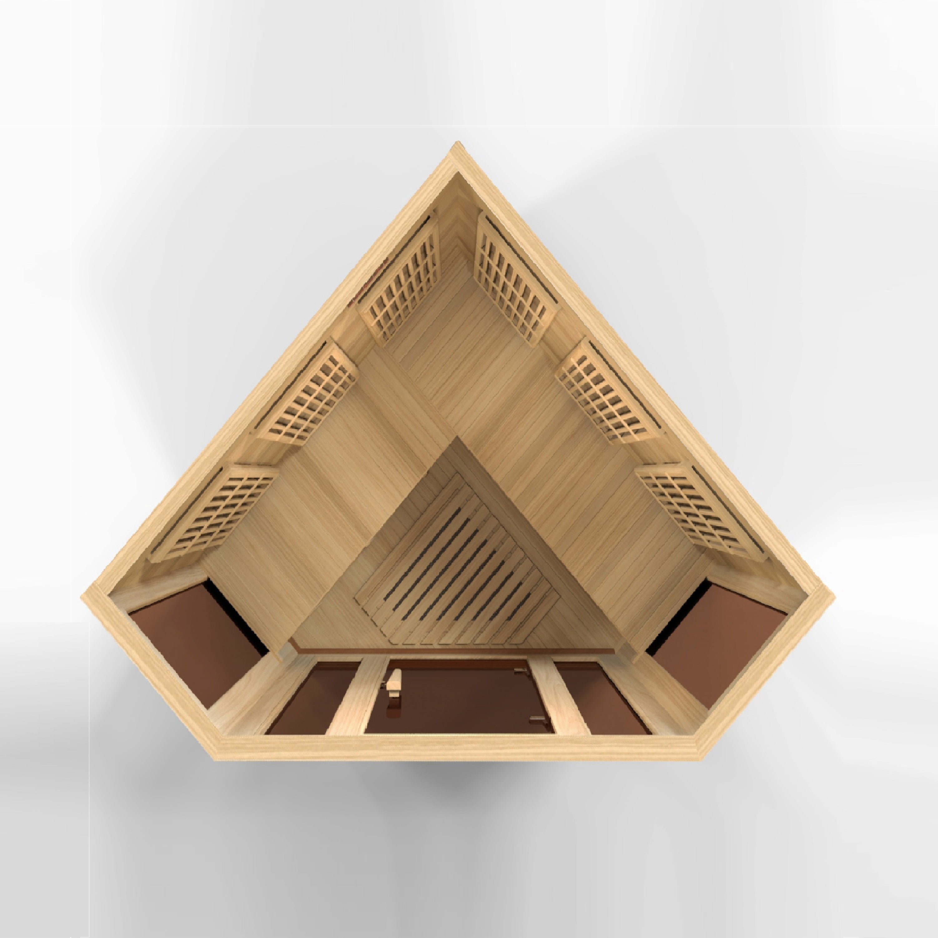 Golden Designs Maxxus 3-Person Corner Low EMF (Under 8MG) FAR Infrared Sauna