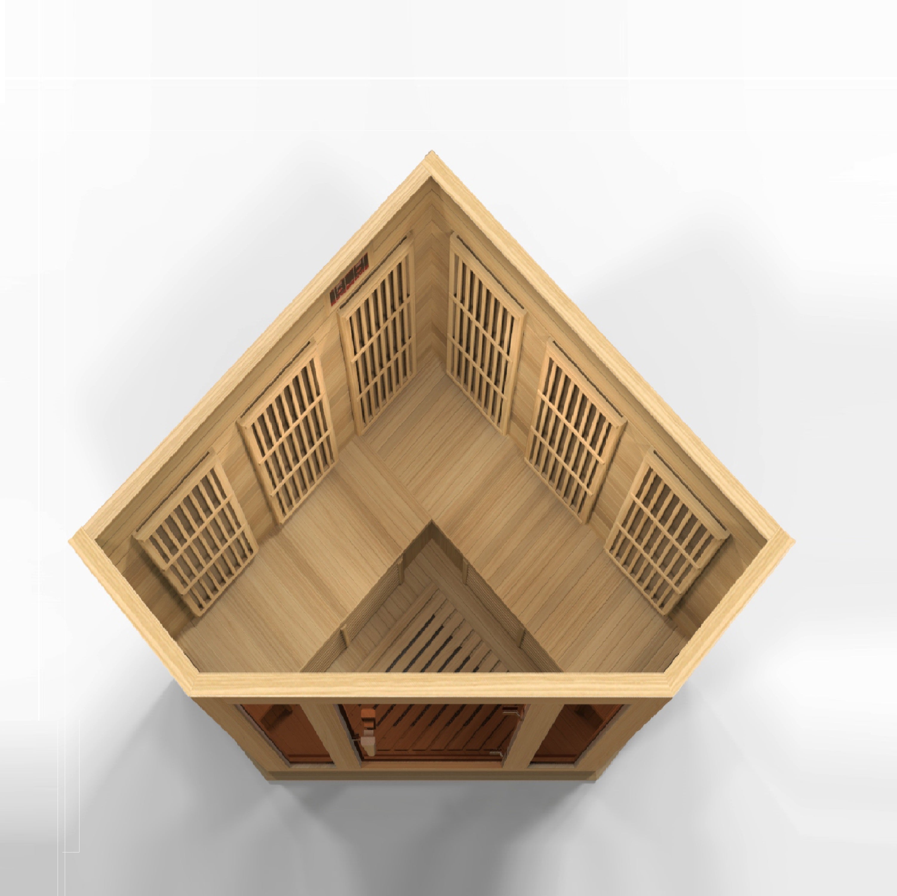 Golden Designs Maxxus 3-Person Corner Low EMF (Under 8MG) FAR Infrared Sauna