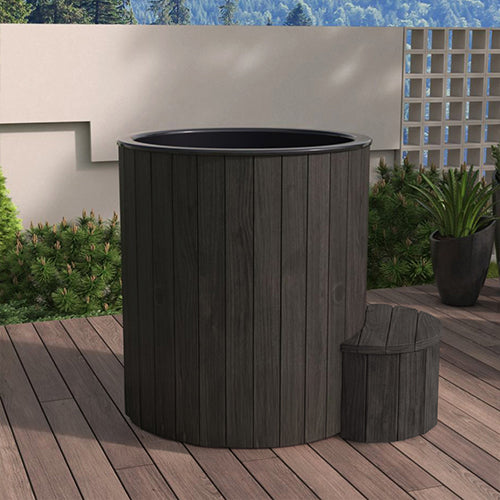 SaunaLife Model S1B Soak Series Home Cold/Hot Immersion Tub | Black Color, 1-Person