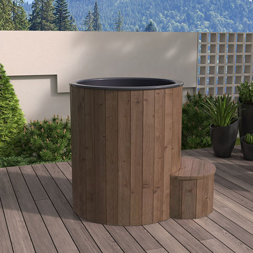 SaunaLife Model S1N Soak Series Home Cold/Hot Immersion Tub | Natural Color, 1-Person