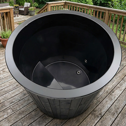 SaunaLife Model S1B Soak Series Home Cold/Hot Immersion Tub | Black Color, 1-Person