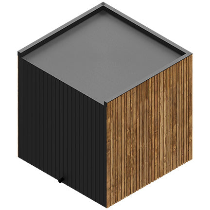 ThermaSol Fortis Sauna Cabin | Outdoor Sauna, Left Door, Dark Grey Glass with Virta 8kW Heater & CX45 Digital Control