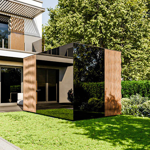 ThermaSol Ombra Sauna Cabin | Outdoor Sauna, Door Left, Bronze Glass with Virta 10.5kW Heater & CX45 Digital Control