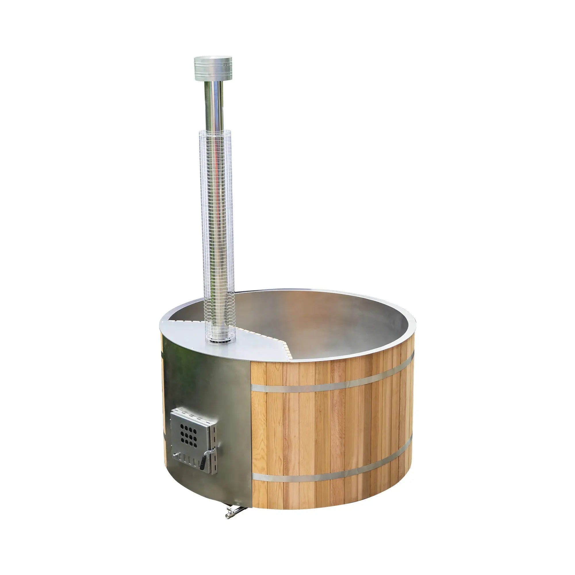 Luxury Wood-Fired Hot Tub for Backyard | Red Cedar & Spruce