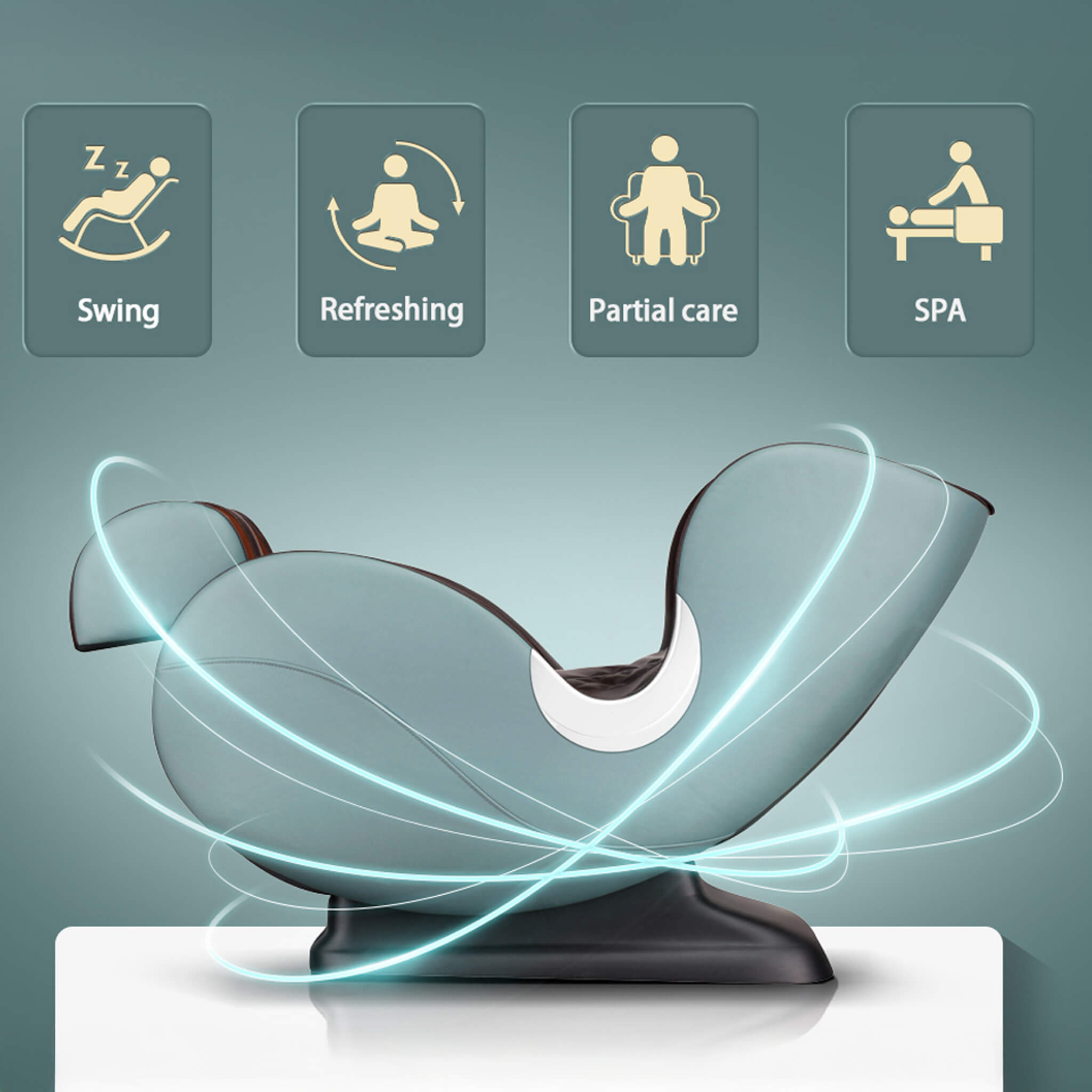 Airvana SL-Track Full Body Zero Gravity Massage Chair Recliner With Shiatsu & Bluetooth Speaker [GR8526] (SAK57394)
