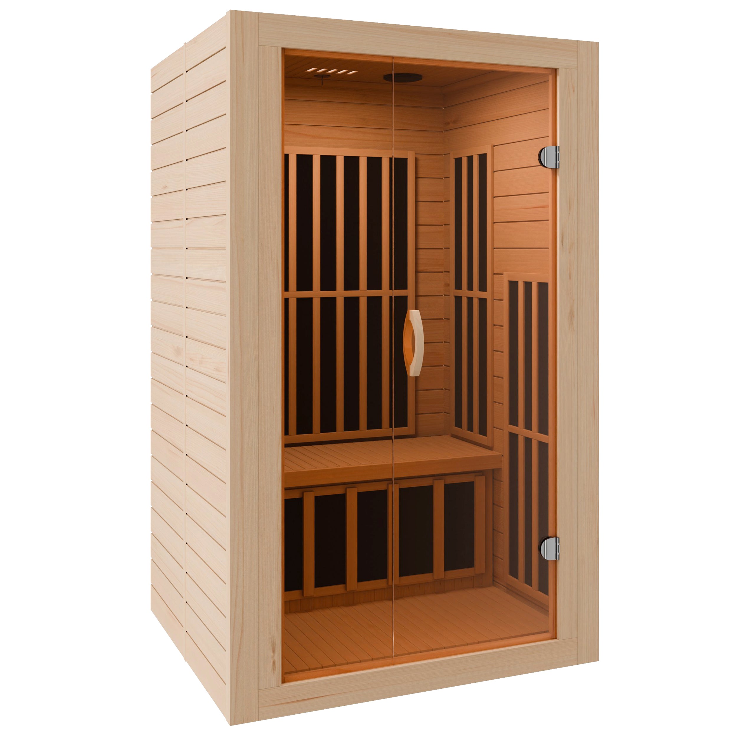 Viti 2-Person Indoor FAR Infrared Sauna – Hemlock Wood Carbon Heater with LED Touch Control