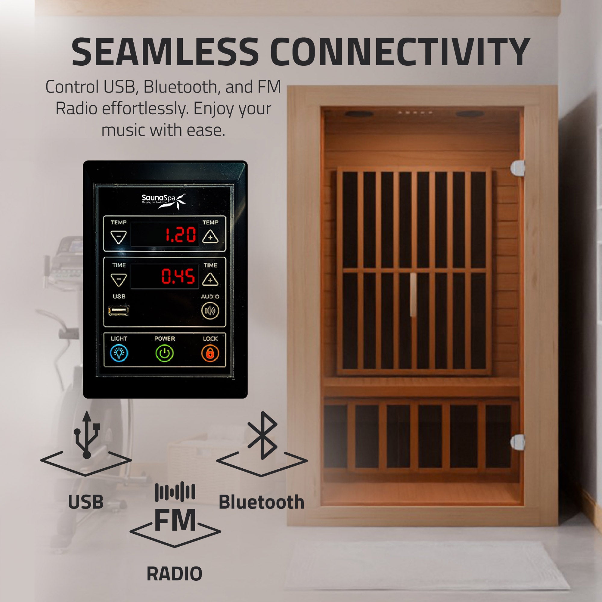 Viti 2-Person Indoor FAR Infrared Sauna – Hemlock Wood Carbon Heater with LED Touch Control