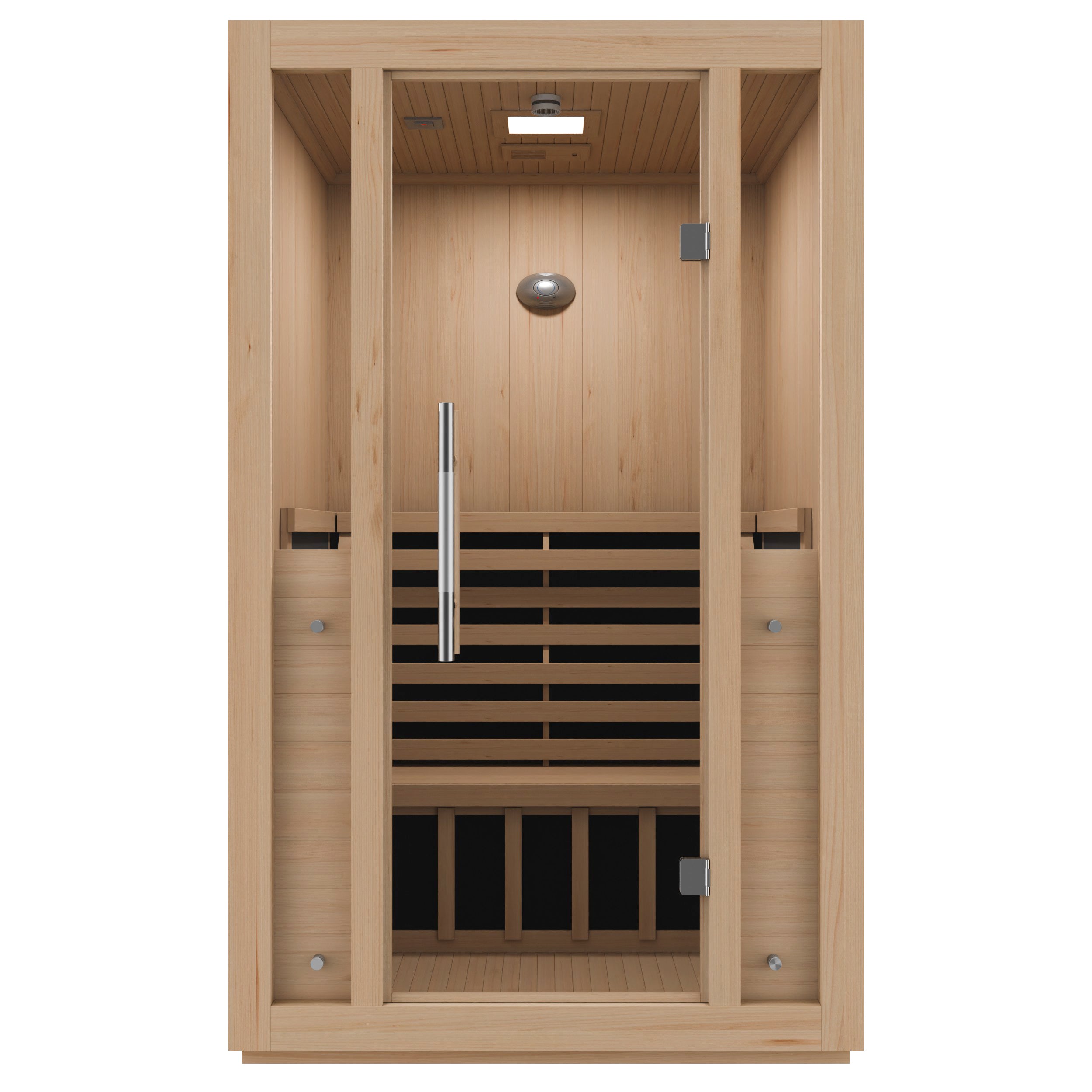 Fiji 2-Person Indoor FAR Infrared Sauna – Hemlock Wood with Carbon Heating Panels & LED Control System