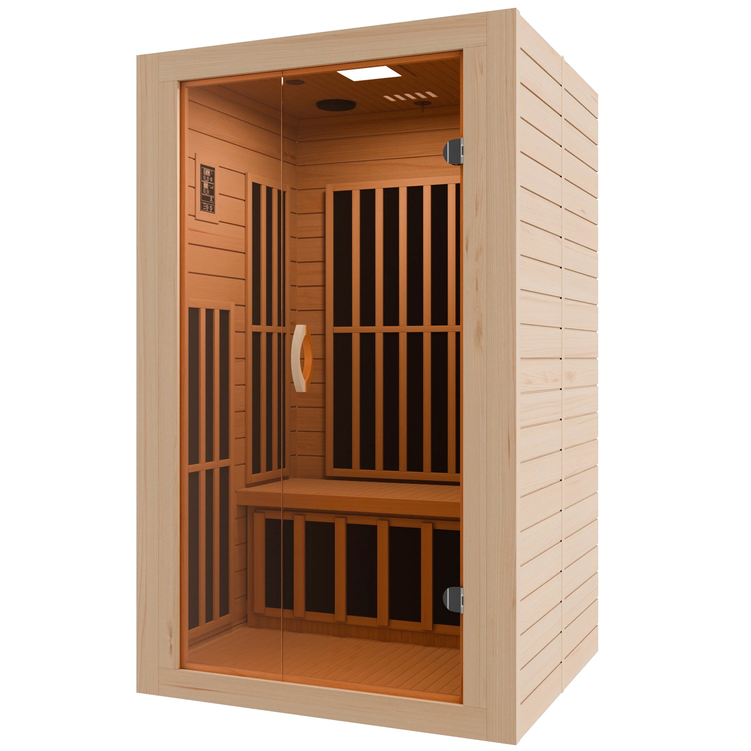 Viti 2-Person Indoor FAR Infrared Sauna – Hemlock Wood Carbon Heater with LED Touch Control