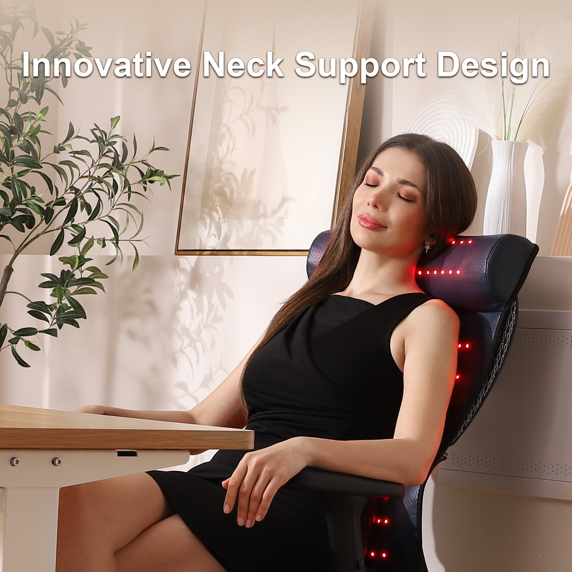 LUMYHEALTH™ Leather Red Light Therapy Mat with Neck Support