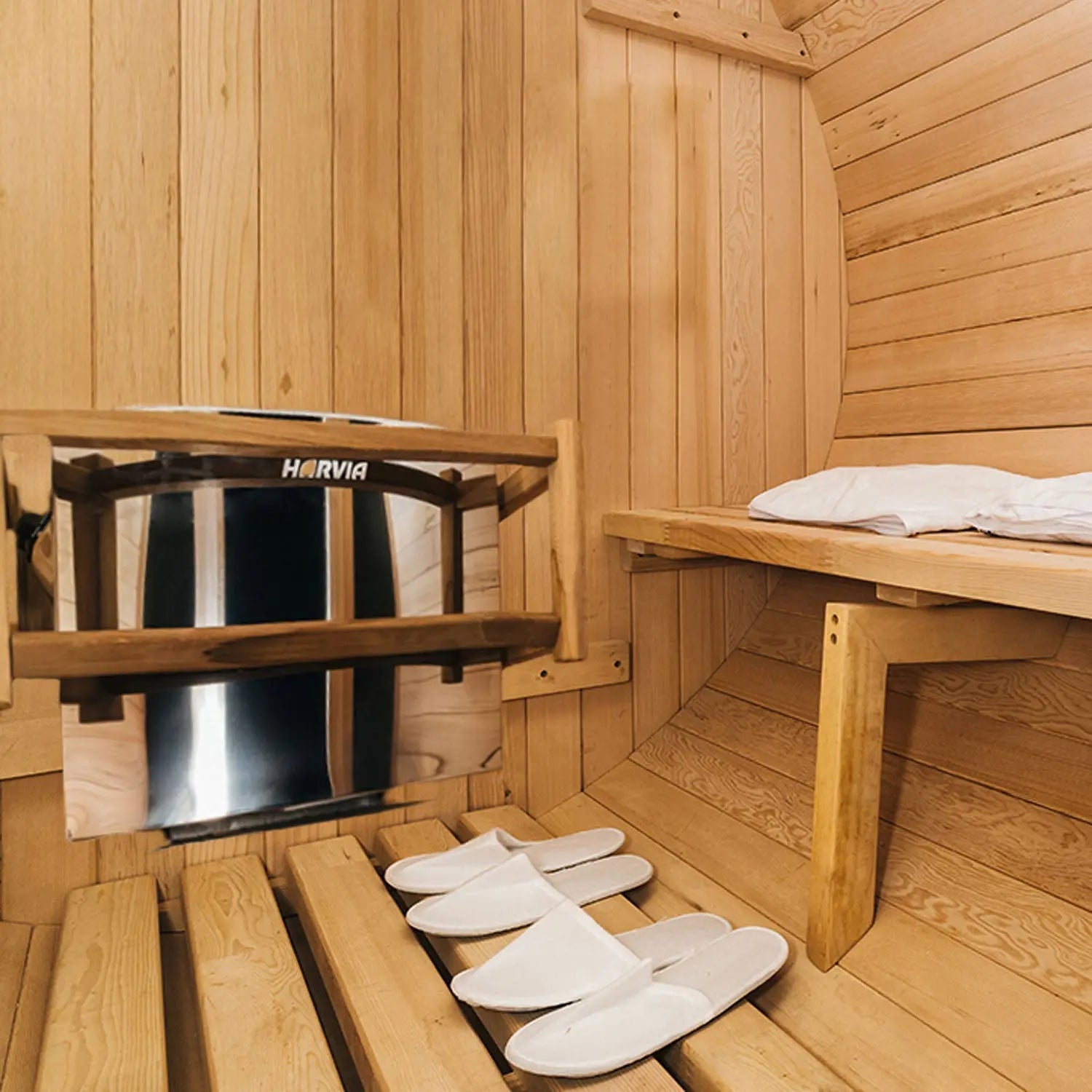 4.9 Ft Outdoor Barrel Sauna – 2-Person Traditional Steam Sauna Kit