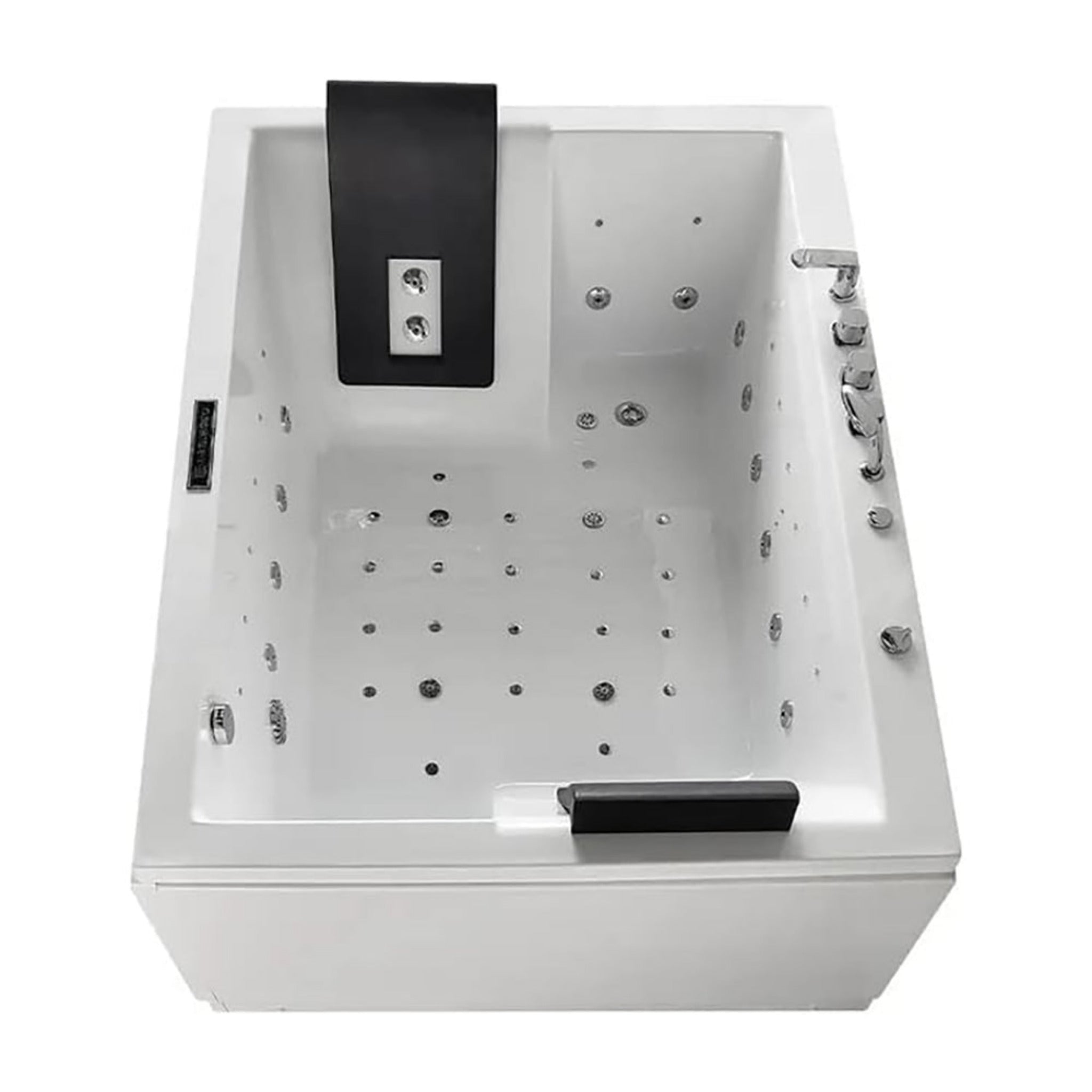 Alora Premium 71-Inch Modern Acrylic Soaking Bathtub With Bubble Jets And LED Lighting (SAK26415)