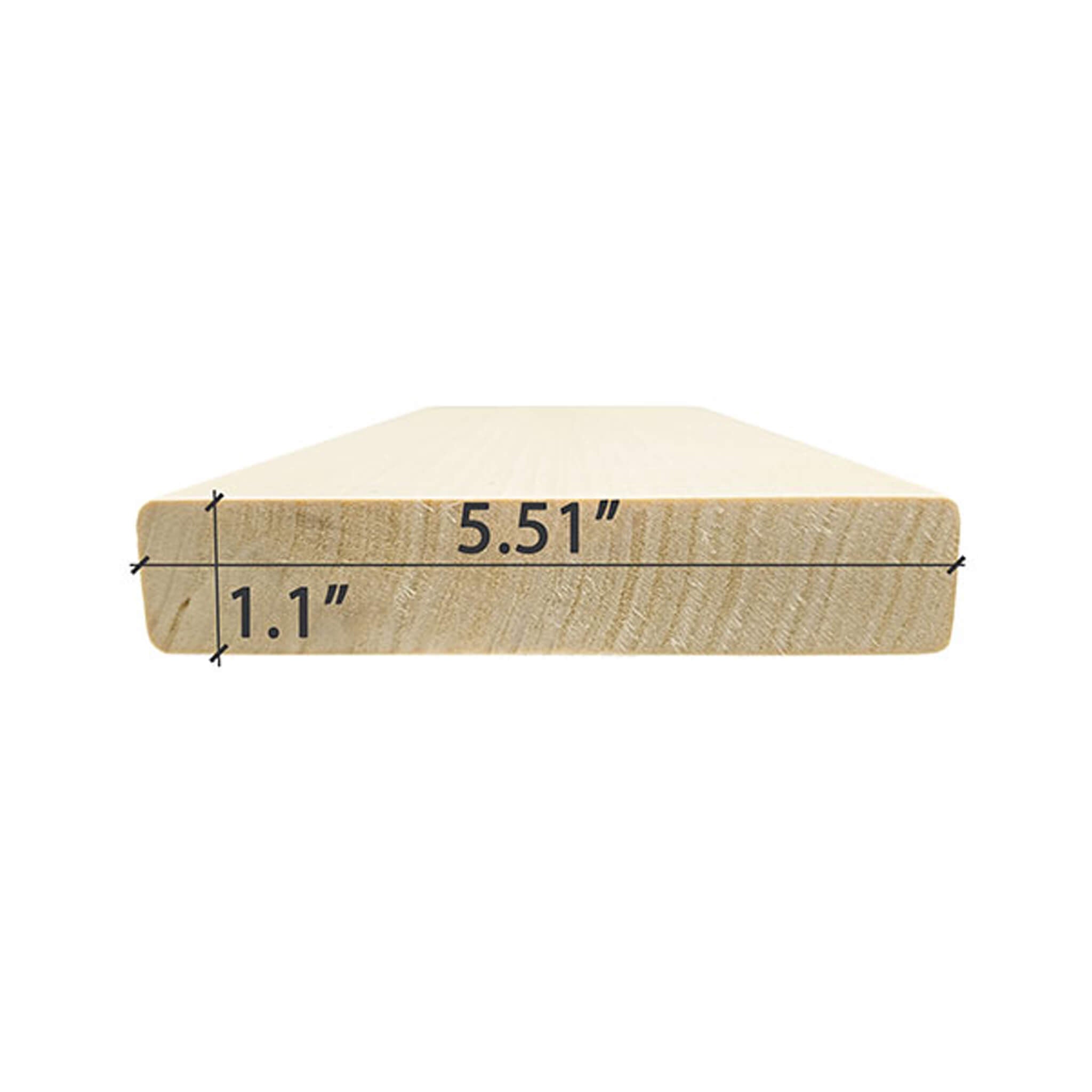 Prosaunas Aspen 2X6 S4SEE SHP Sauna Bench Wood With Smooth 4 Sides Eased Edges [Untreated] (SAK79071)